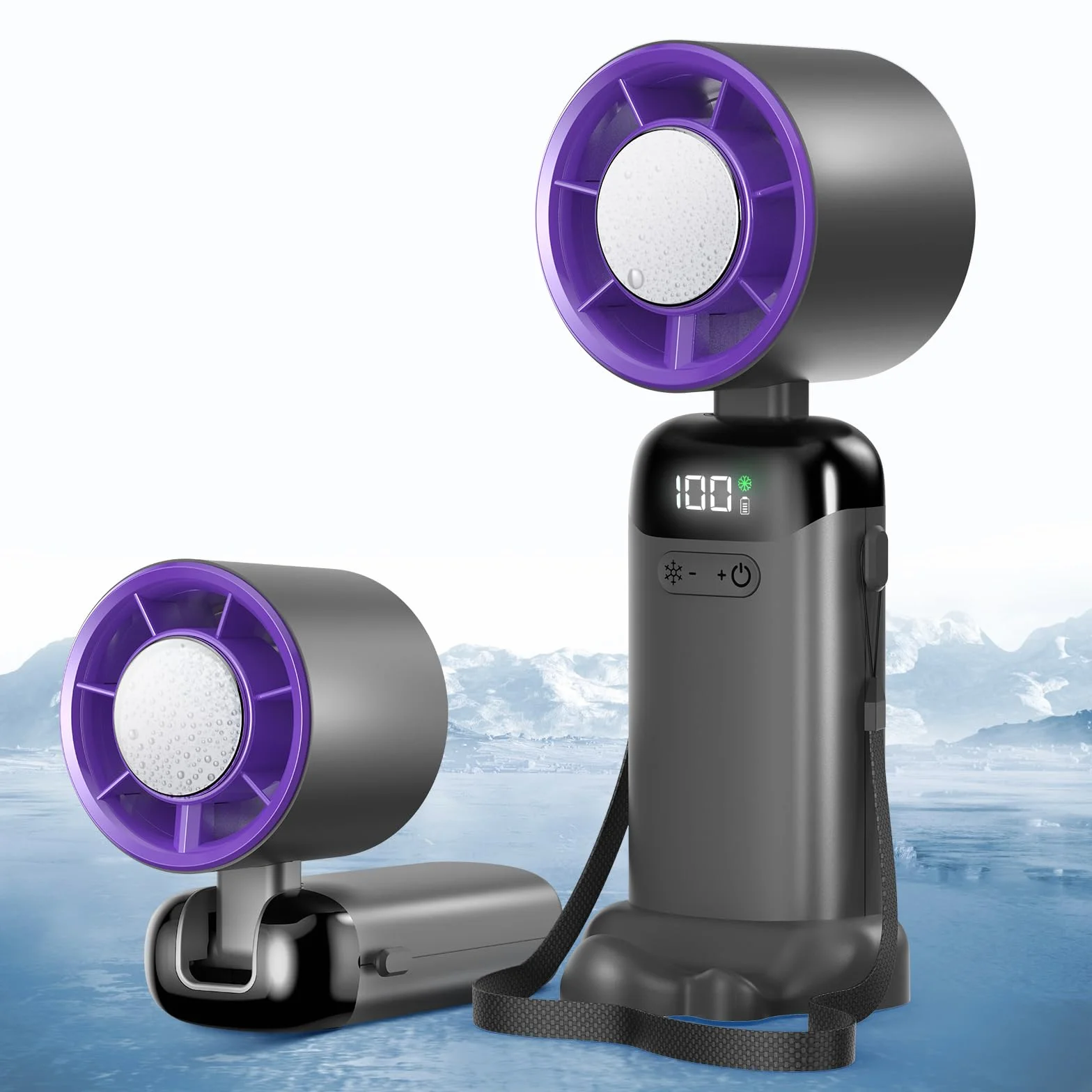 Jsdoin mini ventilatore portatile ricaricabile,5 velocità Turbo ventilatore usb da tavolo,ventilatore piccolo portatile a batteria, per casa, ufficio, camera da letto, viaggi e all’aperto (Grigio)