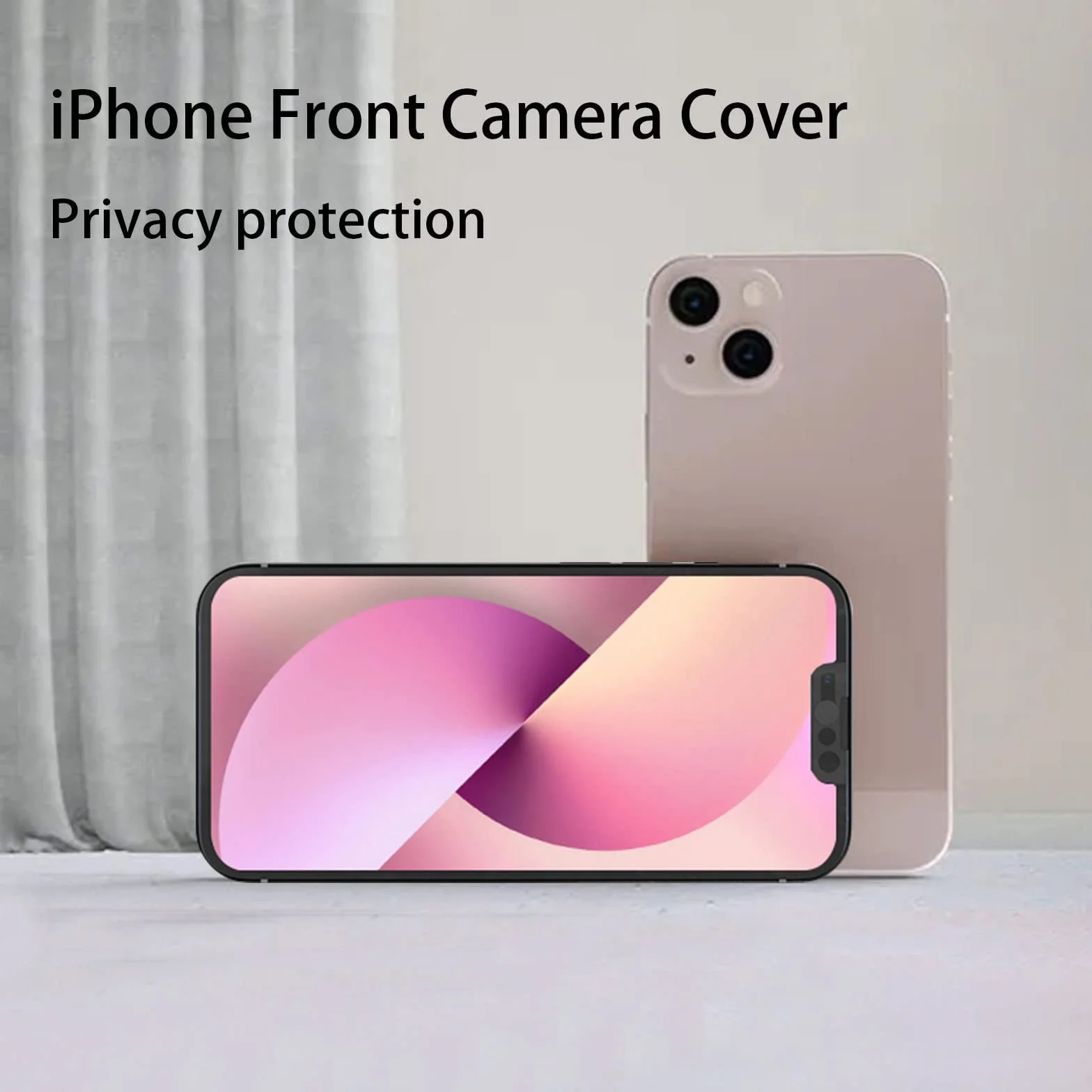 Cover per fotocamera per telefono, webcam compatibile con iPhone 13, iPhone 13 Mini, iPhone 13 Pro, iPhone 13 Pro Max protegge privacy e sicurezza, non influisce sul riconoscimento facciale (nero)