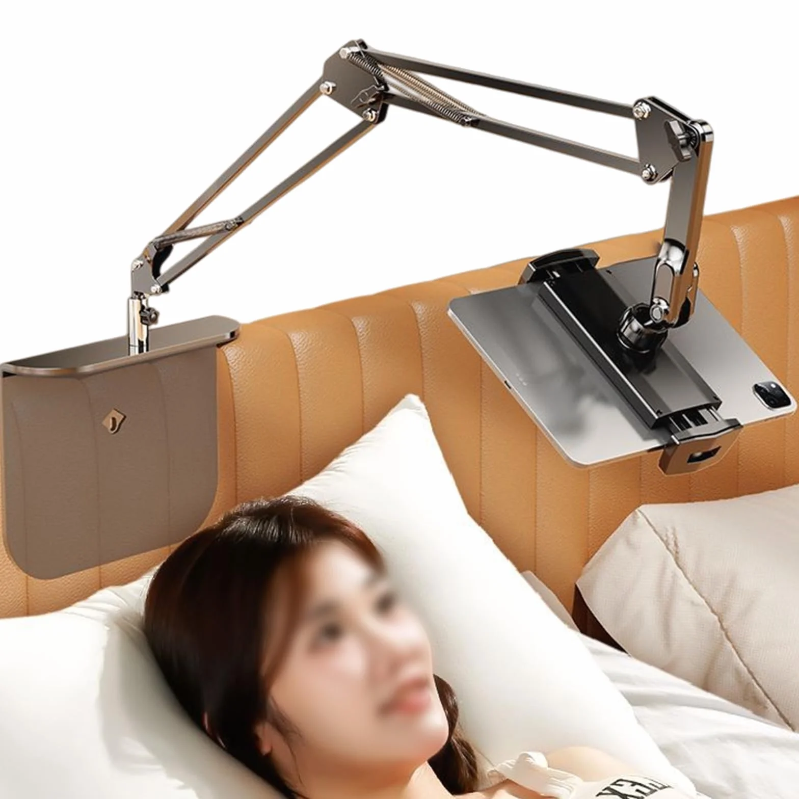 Supporto per tablet regolabile a 360°, base grande, per dispositivi 4-13 pollici