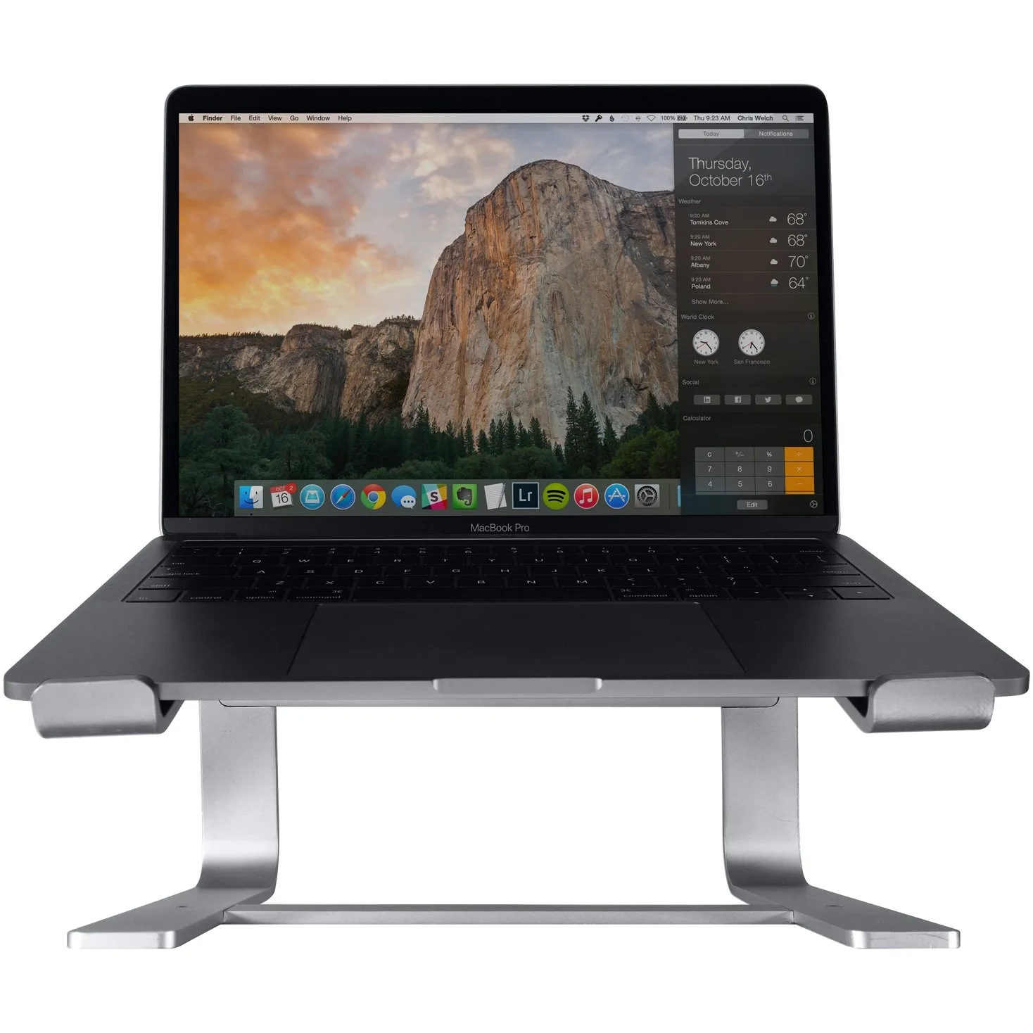 MacAlly Astand Aluminum di Supporto per Apple MacBook, MacBook Air, MacBook PRO e Qualsiasi di tra 25,4 cm e 43,2 cm Grigio Space Gray