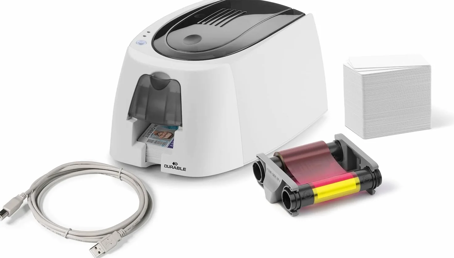 Duracard ID 300 stampante termica per tessere plastica colore monocromatica nero 16 MB RAM USB 2.0