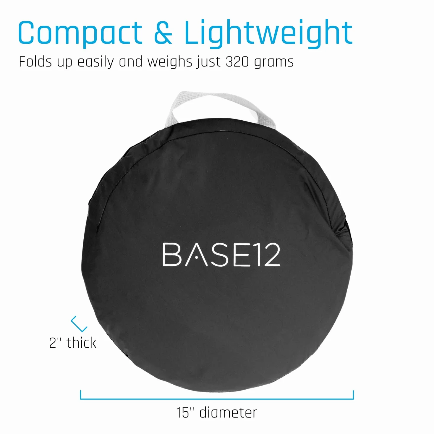 BASE12 Parasole per computer portatile, pieghevole e portatile, per computer portatili, tablet e smartphone