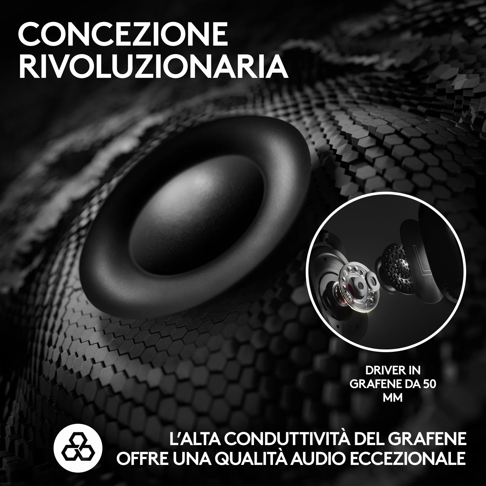 Logitech G PRO X 2 LIGHTSPEED Cuffie gaming wireless, Microfono a braccio rimovibile,Driver Grafene 50mm, DTS:Headphone X 2.0 —Surround 7.1,Bluetooth/USB/3,5mm Aux, PC, PS5, PS4,Nintendo Switch - Nero