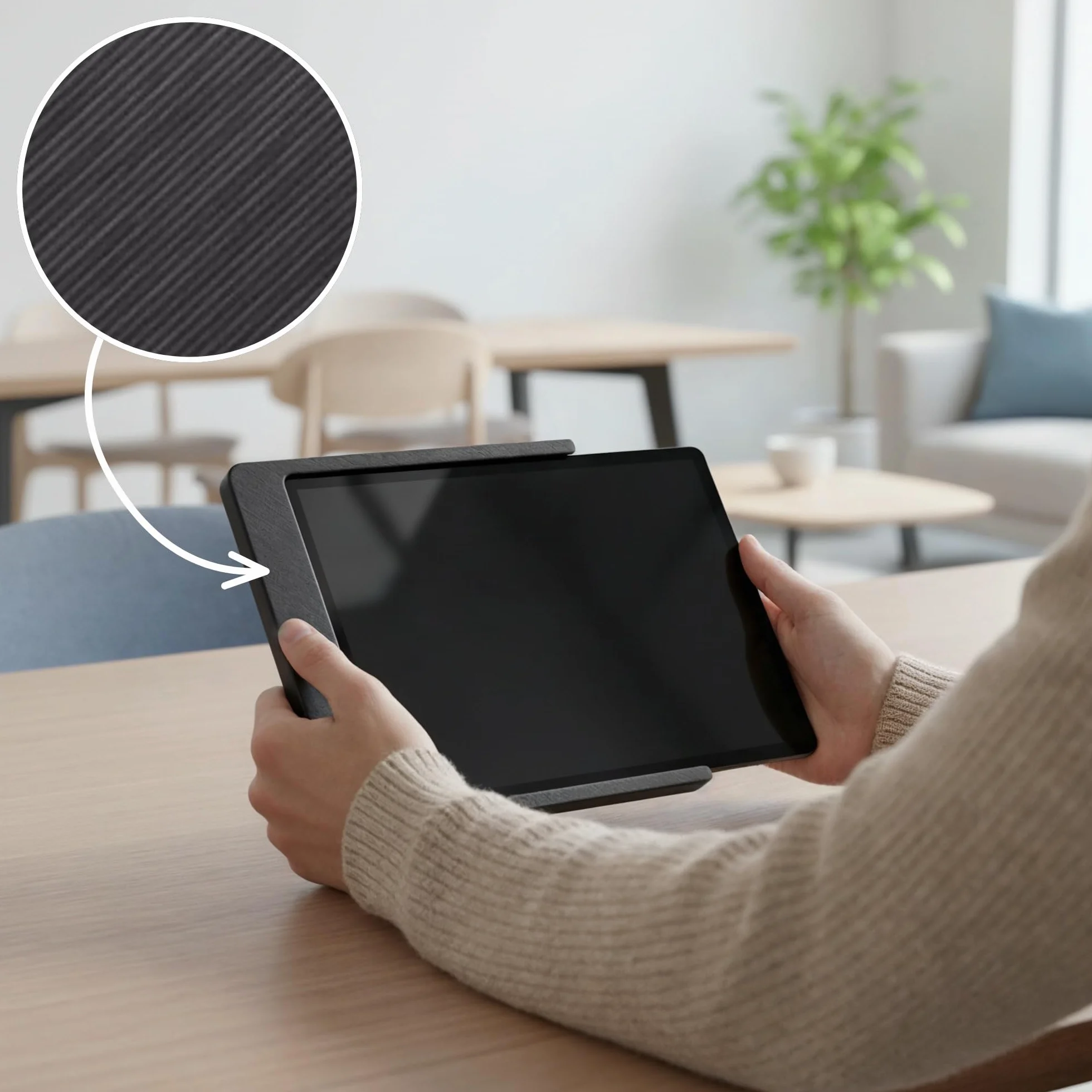 Supporto Tablet da Parete per Samsung Galaxy Tab A9+ A11 Plus 11 Pollici - Estraibile Sottile Nero