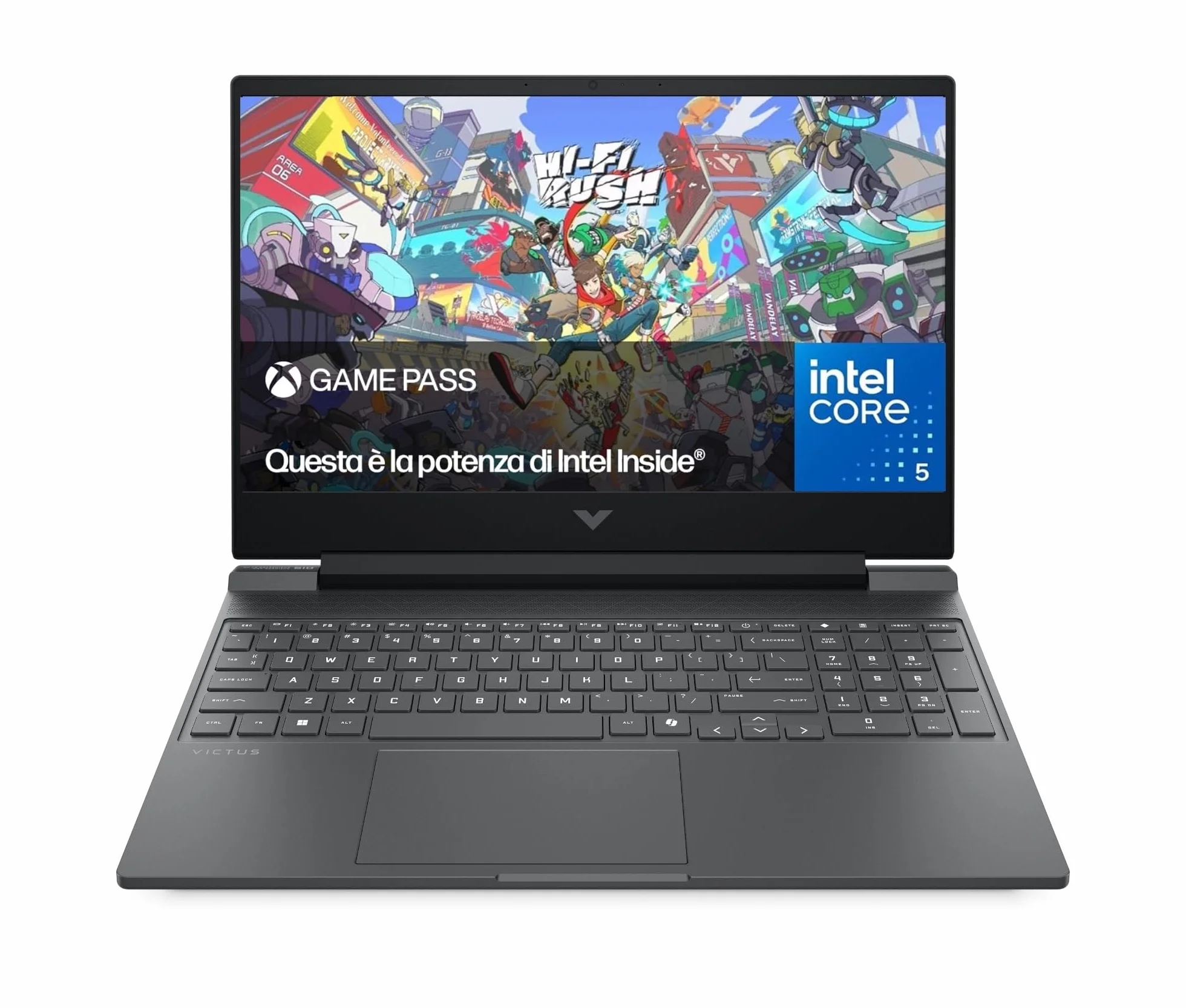 HP Victus 15-fa2003sl Notebook, Intel Core 5-210H, 16GB RAM, 512GB SSD, 15.6" FHD IPS 144Hz, Nvidia RTX 5050 8GB, Windows 11, Grigio