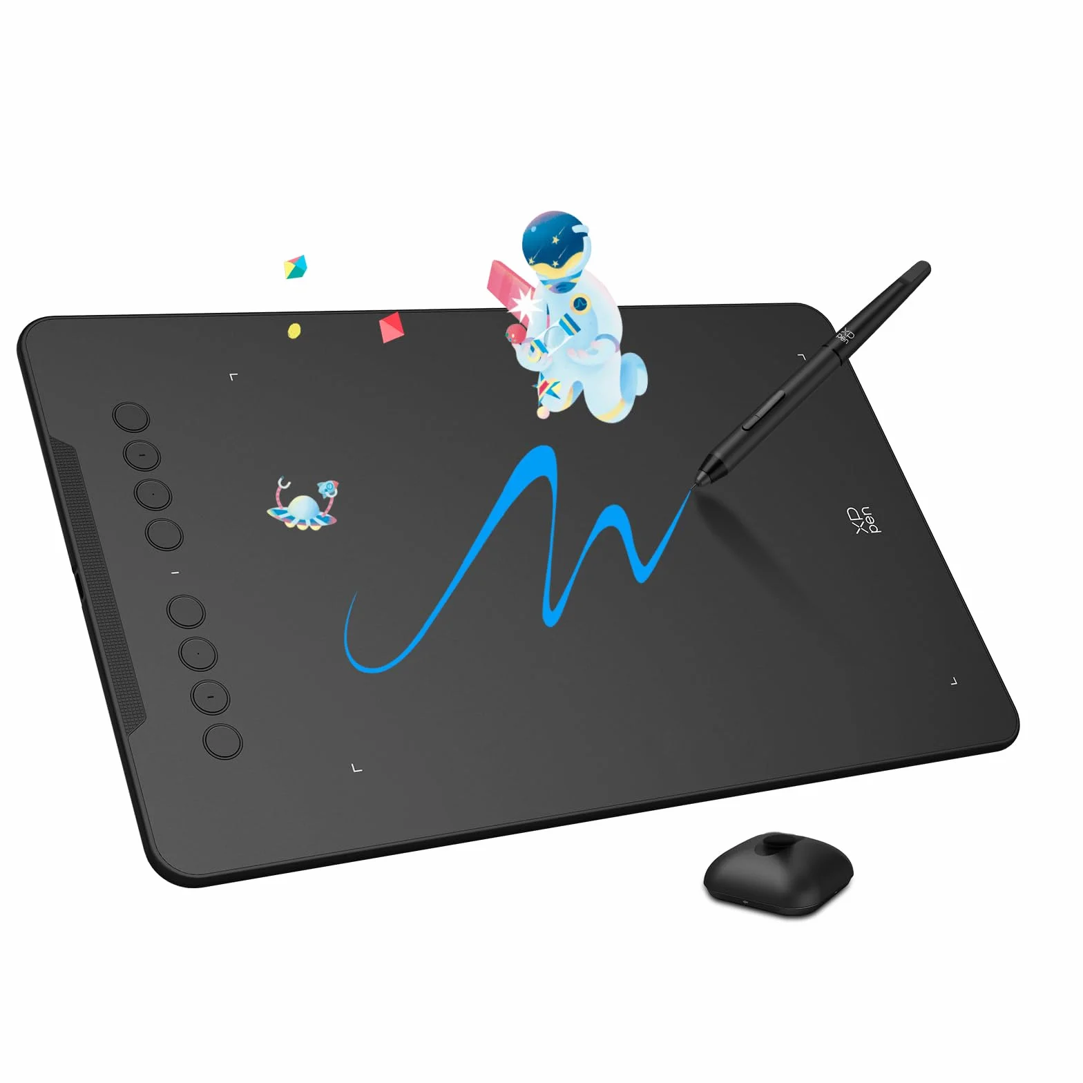 XP-PEN DECO01V3 - Tavoletta Grafica, 10 x 6 pollici, penna passiva 16384 livelli, con inclinazione e 8 scorciatoie - Compatibile con Windows/Mac OS/ChromeBook/Android/Linux