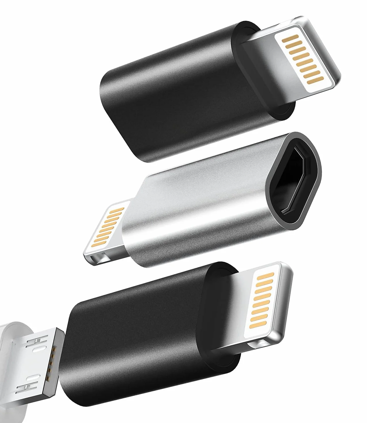 Adapter Micro USB do Lightning Apple MFi Certified iPhone 14 13 12 11 Pro Max 3pack