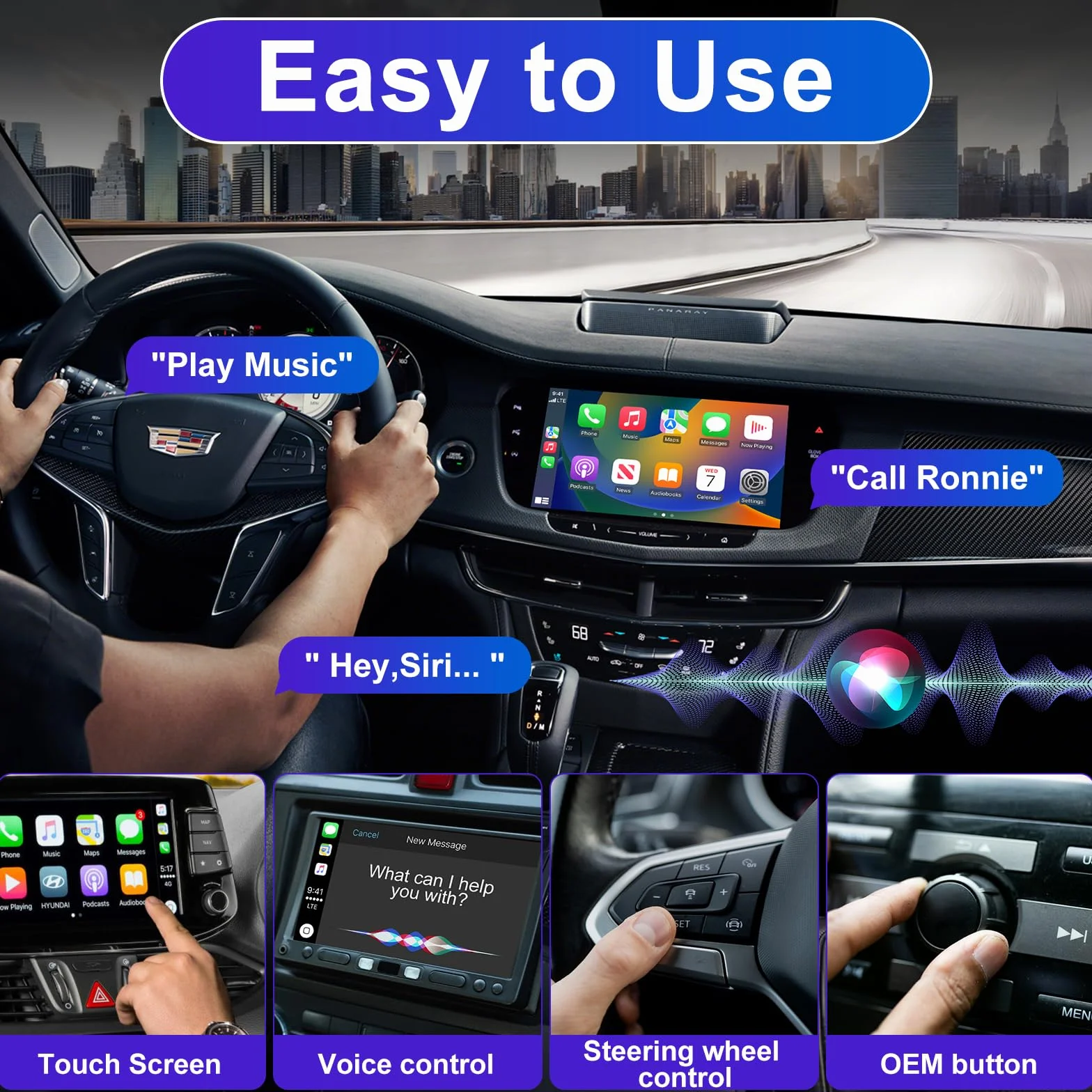 Mineup Adapter Wireless Android CarPlay, 2 in 1 Chiavetta per Convertire Cablato in Wireless, Supporta iOS 10+ e Android 11+