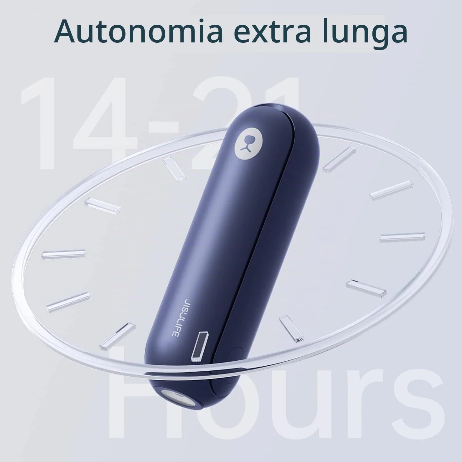 JISULIFE Ventilatore Portatile, Mini 3 In 1 con Batteria Ricaricabile, Ventilatore Tascabile Personale per Viaggi, Rsterni, Power Bank USB, Torcia Elettrica, Regali Ideali Essenziali - Blu