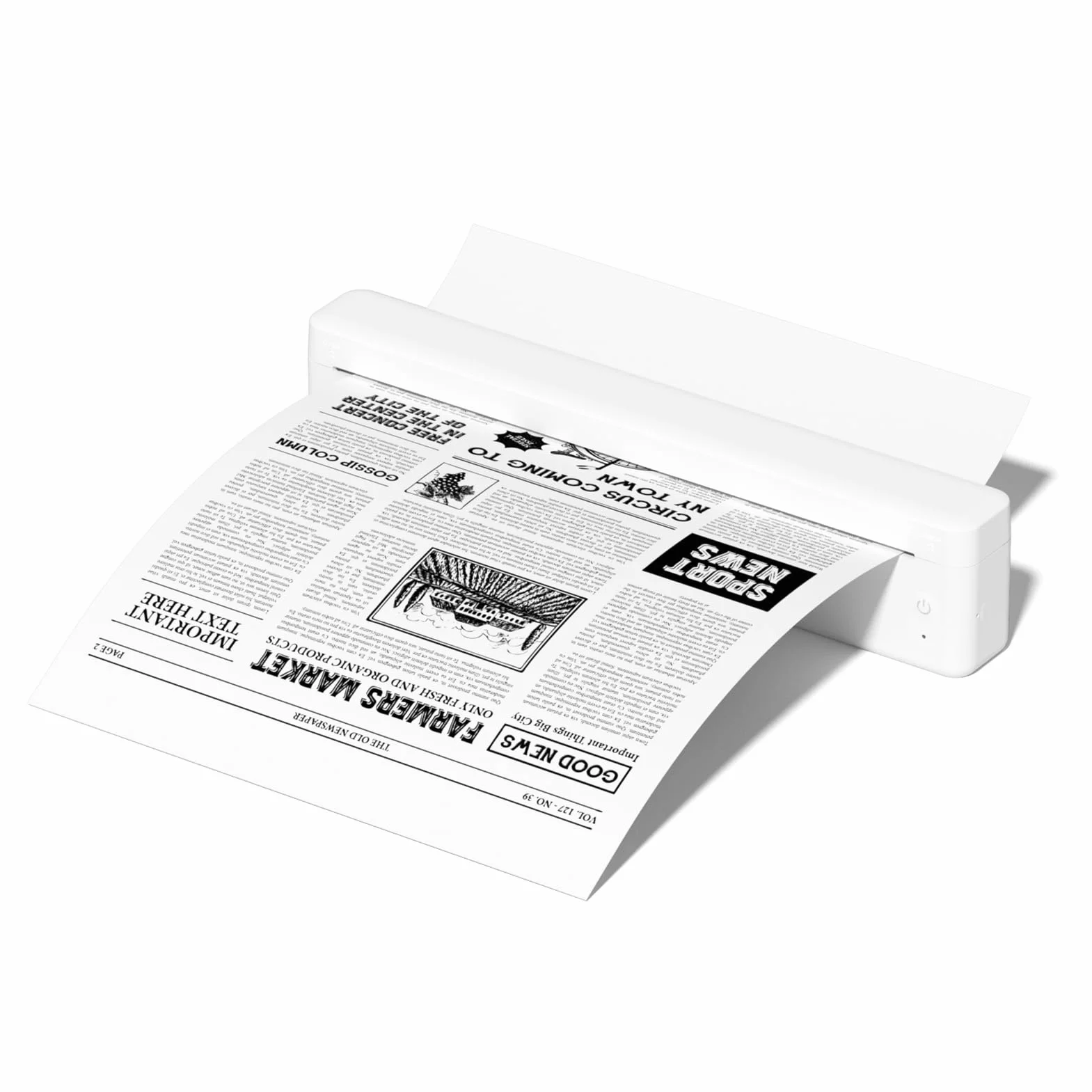 Bisofice D83 Stampante Termica A4 Bluetooth Portatile per Ufficio Viaggi Casa Bianco
