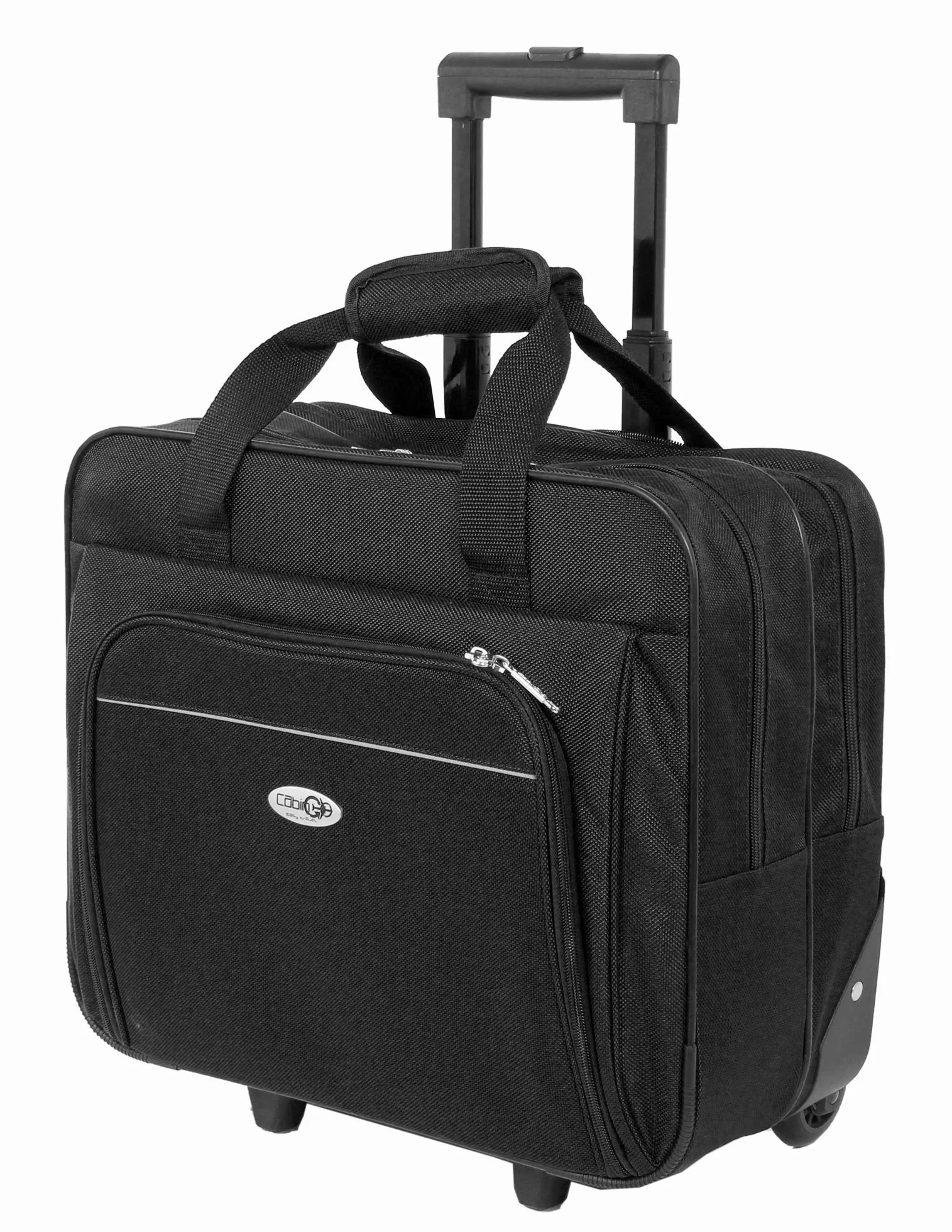 CABIN GO 5592 Trolley morbido con rotelle girevoli porta computer da 15,6 pollici, Borsa pilota da viaggio porta laptop, Trolley pilota dimensioni da bagaglio a mano