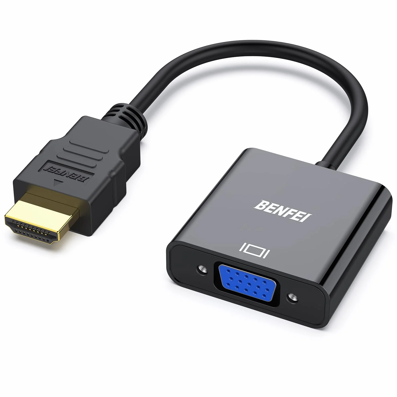 BENFEI Adattatore HDMI a VGA, Unidirezionale, Placcato in Oro per Computer Desktop, Laptop, PC, Monitor, Proiettore