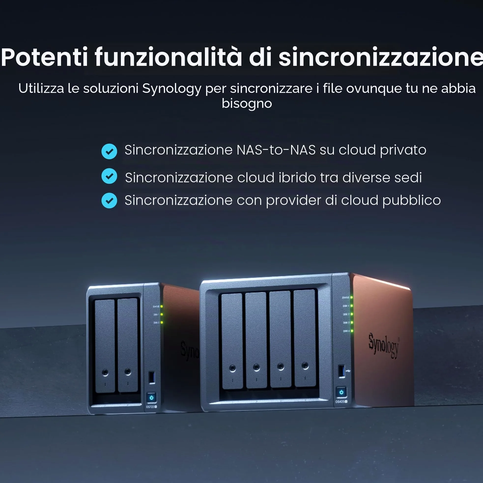 DS425+ 4-Bay Synology NAS – 3 anni di garanzia, soluzione di archiviazione compatta con porta integrata da 2,5 GbE