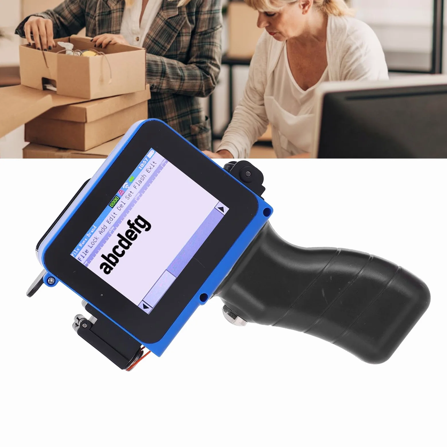 Luocute Stampante a Getto D'Inchiostro Portatile, Touchscreen 4,3 Pollici Ad Alte Prestazioni, Stampa Versatile, Batteria Personalizzabile, Batteria Duratura, Programmatore a Getto