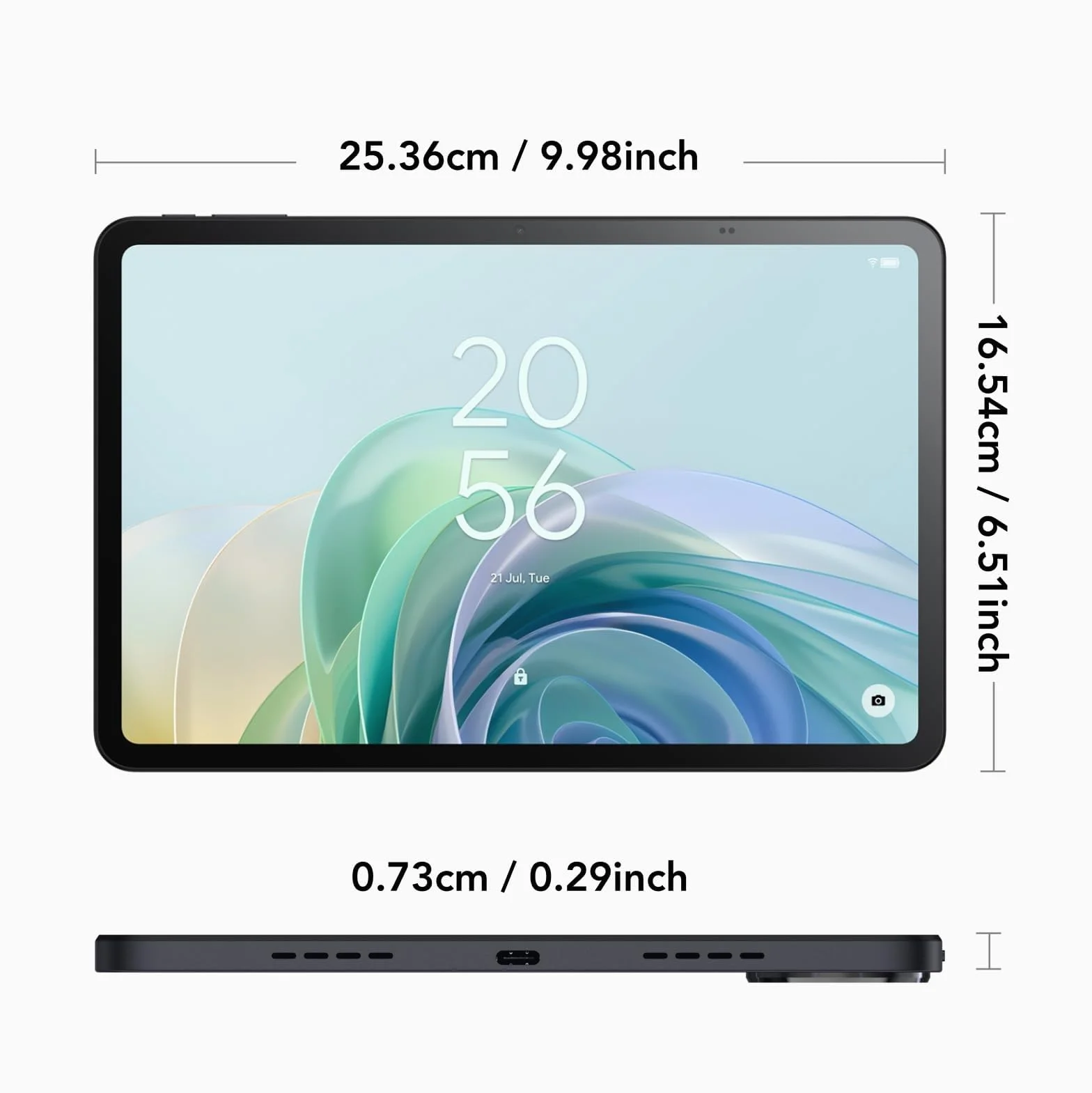 TCL Tablet TAB 11 Gen 2, Display NXTVISION da 11 pollici, Memoria da 256GB (Espandibile fino a 1TB), RAM da 6GB (+6GB di Espansione RAM), Batteria da 8000mAh, Ricarica Rapida, Tablet Android WiFi