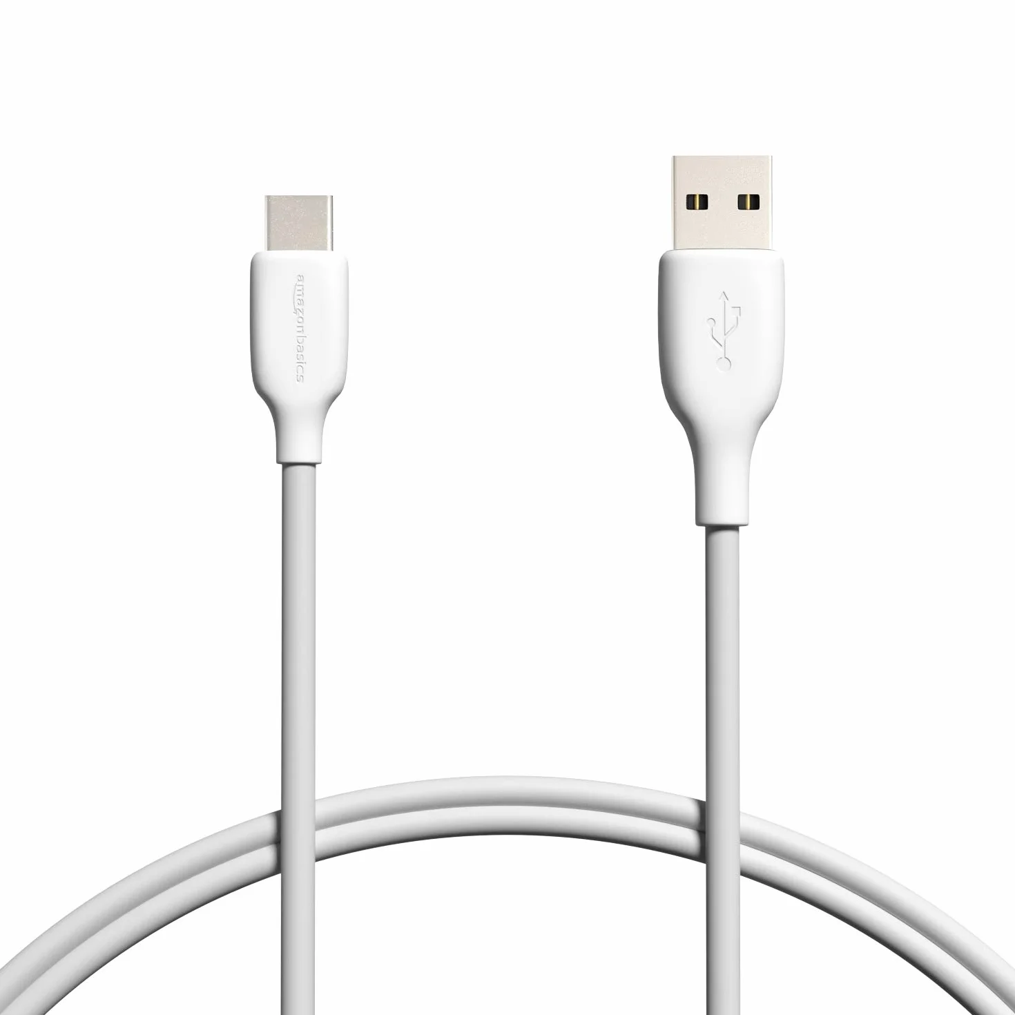 Amazon Basics Cavo Ricarica Rapida USB-C a USB-A 2.0 480 Mbps 0.9m Bianco