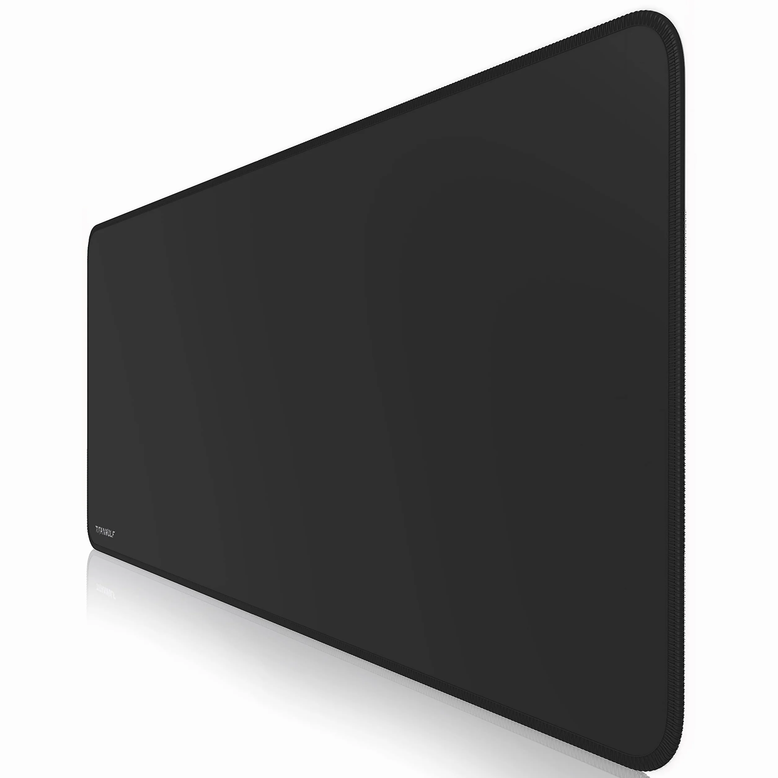 TITANWOLF - Grande Tappetino Mouse da Gioco con Logo a Sinistra - XXL Oversize Mousepad - Dimensione 1000 x 400 mm - XXL Formato Oversize da scrivania e Tavolo - per Mouse e Tastiera – Nero
