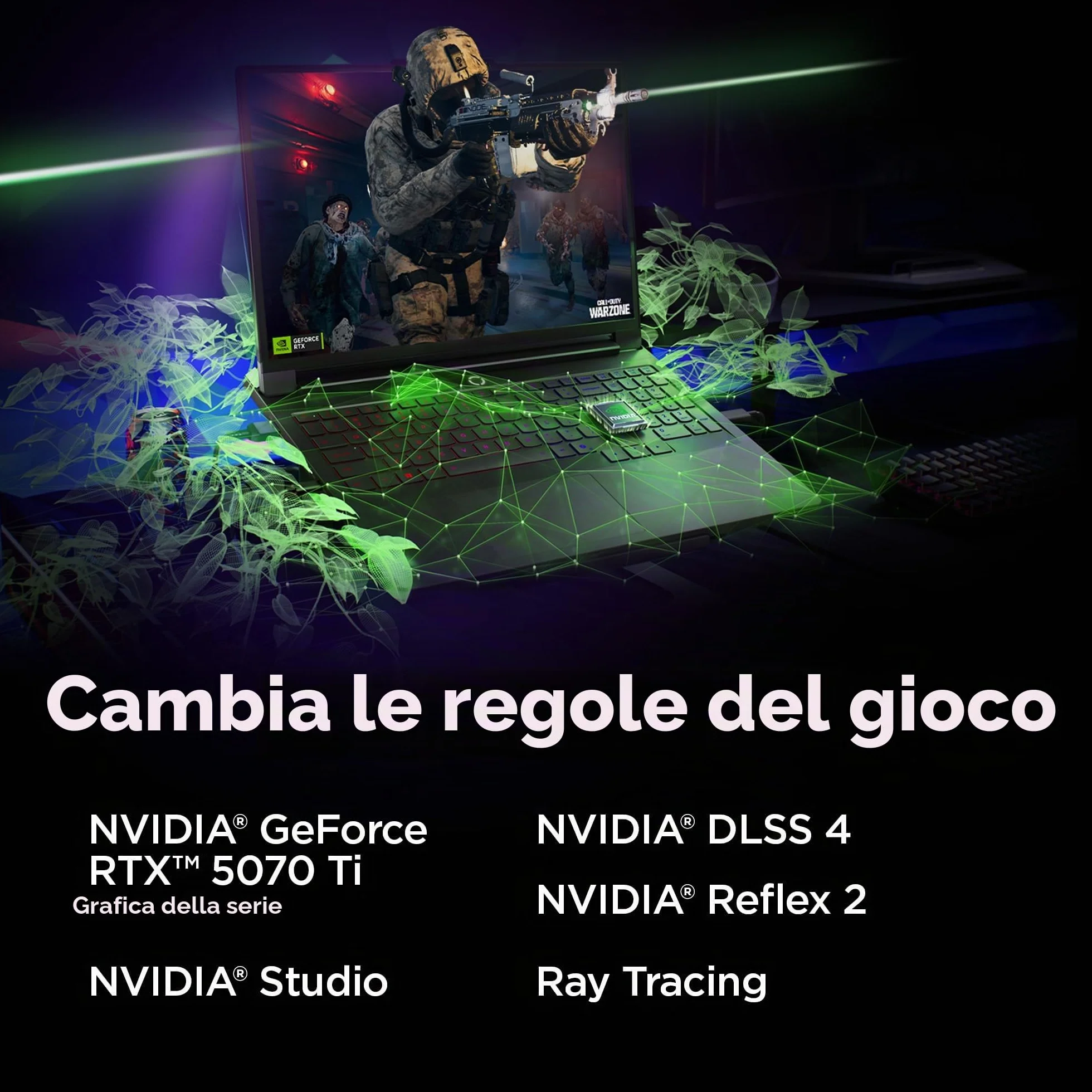 Lenovo Legion Pro 7i – Notebook da Gaming con Intelligenza Artificiale – Intel® Core Ultra 7 255HX – Display OLED WQXGA PureSight da 16" – 240Hz – NVIDIA® GeForce RTX™ 5070 Ti – Memoria 32GB