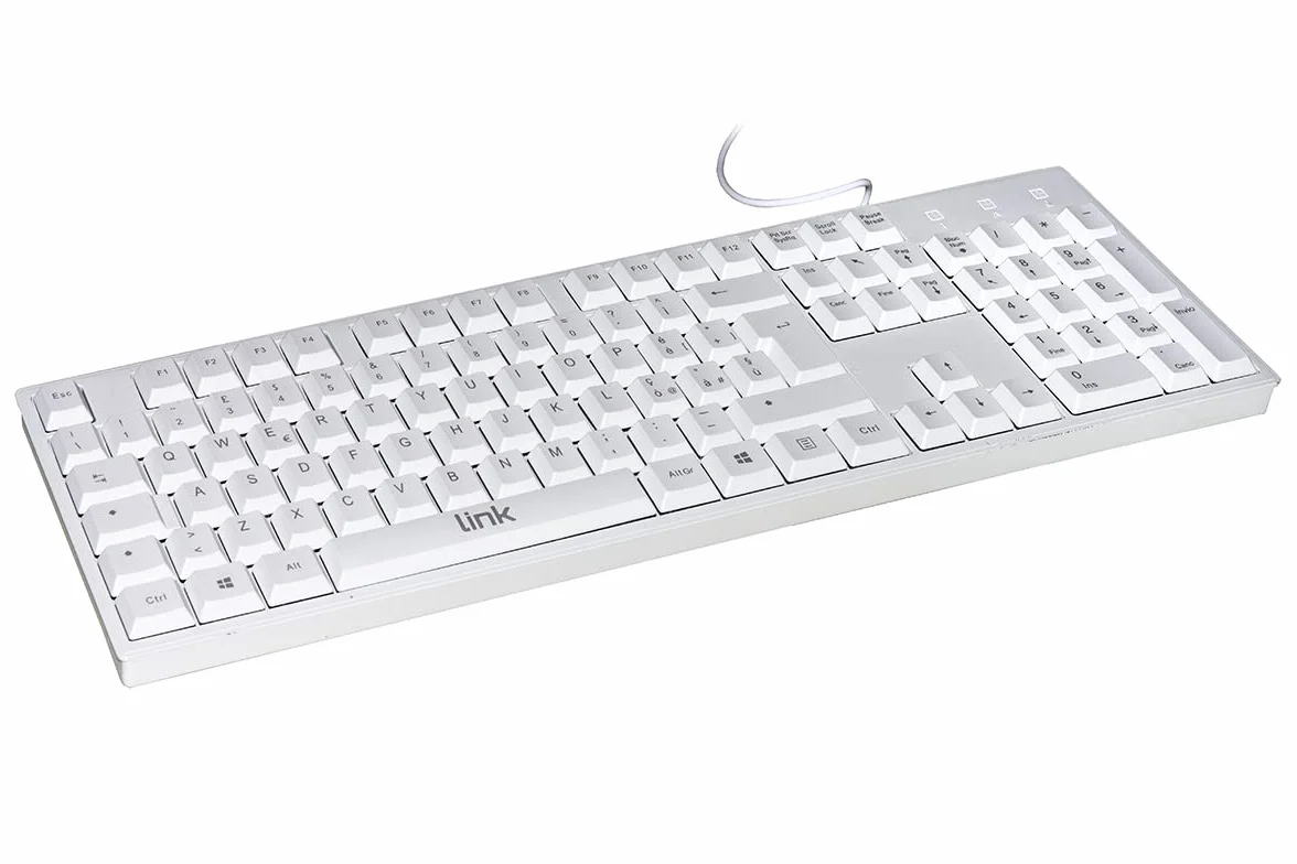 LINK Tastiera Italiana 105 Tasti Colore Bianco CONNETTORE USB