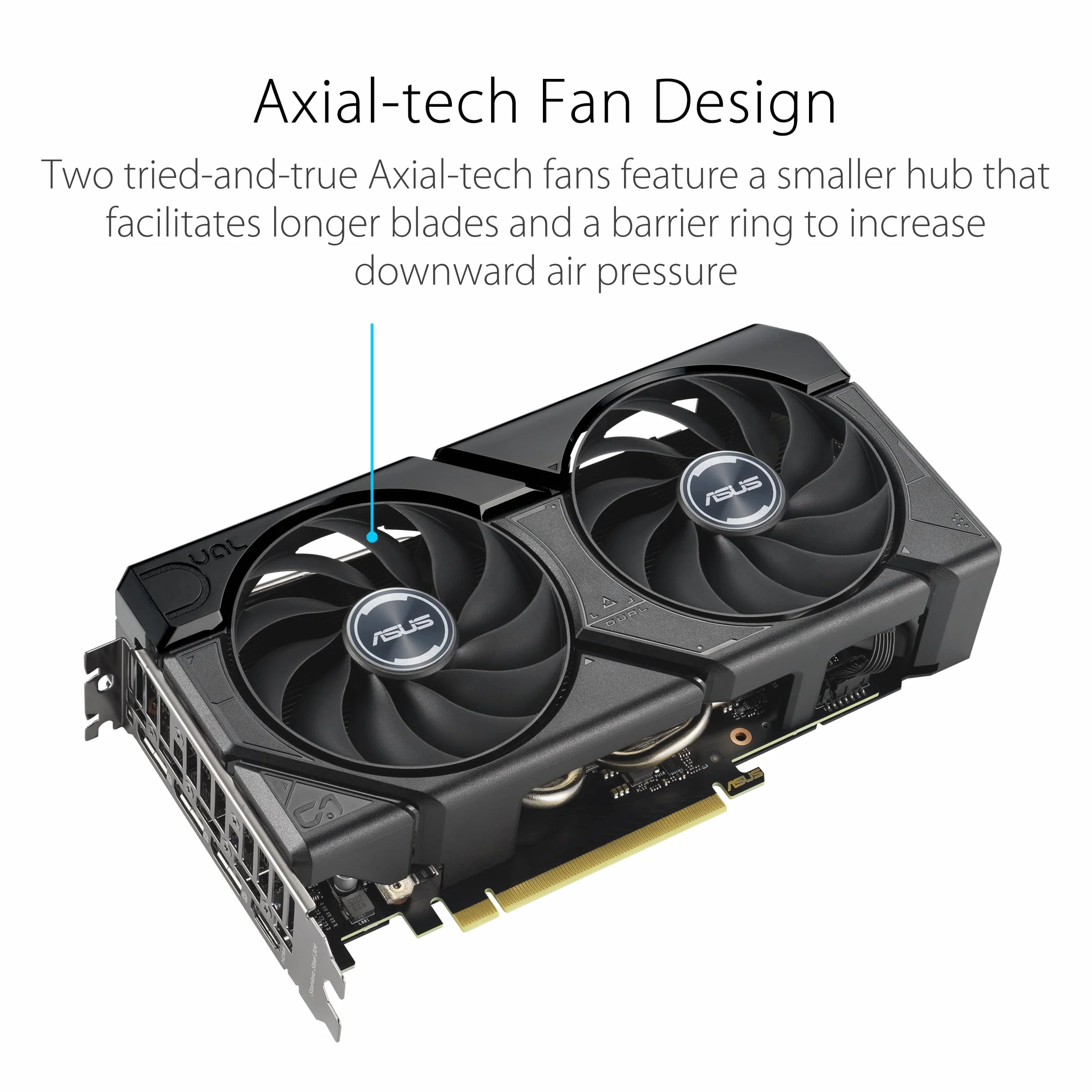 ASUS DUAL NVIDIA GeForce RTX 4060 EVO OC Edition Scheda Grafica, 8 GB GDDR6 128-bit 18 Gbps PCIE 4.0, GPU Tweak III, DUAL RTX4060-O8G-EVO