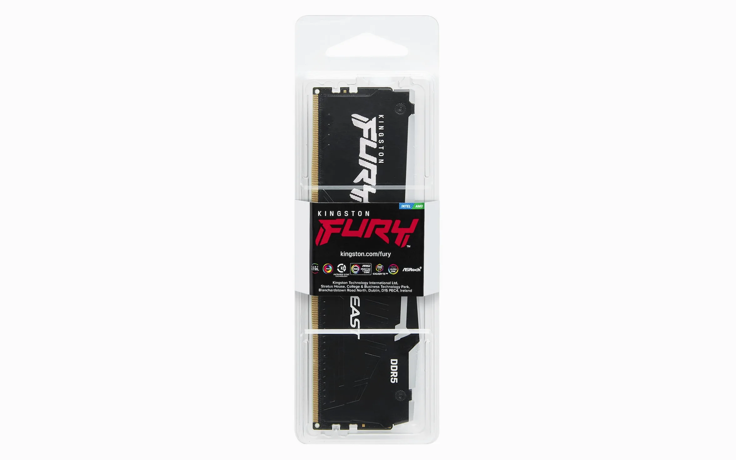 Kingston FURY Beast Nero RGB 8GB 5600MT/s DDR5 CL36 DIMM Memoria Gaming per Computer Fissi Modulo Singolo AMD EXPO/ Intel XMP - KF556C36BBEA-8