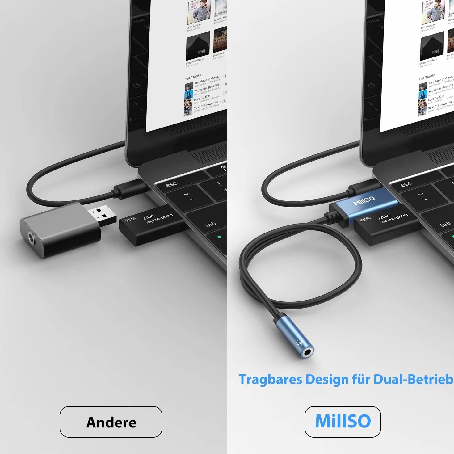 MillSO Adattatore jack da USB a 3,5 mm TRRS Aux femmina (audio e microfono) scheda audio esterna USB Audio Stereo Adattatore esterno per PS4 Laptop Computer Cuffie - 100 cm