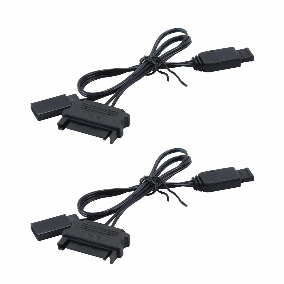 Controller ARGB a 3 pin e 5 V, confezione da 2, alimentato tramite SATA con splitter, modalità di illuminazione integrate per schede madri non ARGB, ventole/strisce fai da te