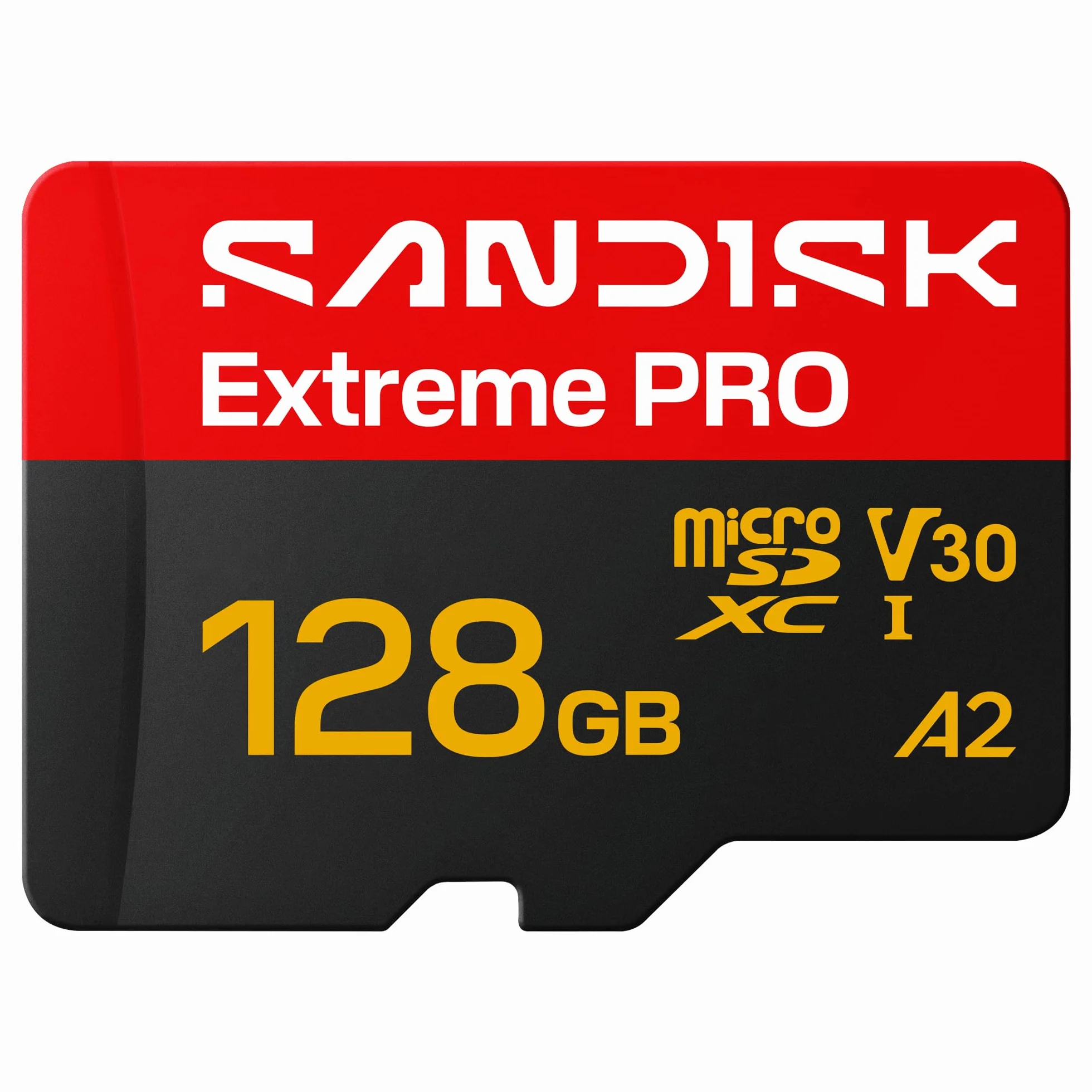 SANDISK Extreme PRO scheda microSD 128 GB, UHS-I + SD Adapter (velocità di lettura fino a 250 MB/s e velocità di scrittura fino a 120 MB/s, 5K, 3K, 4K UHD, C10, V30, U3, A2)