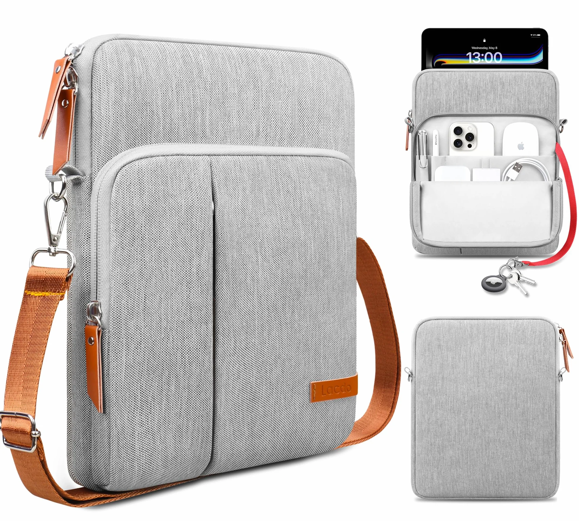 Lacdo Borsa per tablet con tracolla