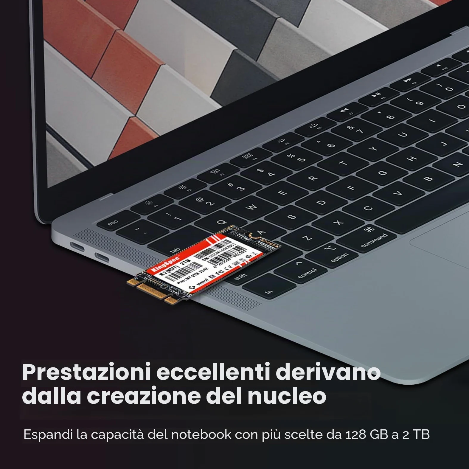 KingSpec SSD M.2 2242 SATA III da 512 GB, non per slot NVMe | SATA3 6Gb/s, chiave B+M, fino a 550MB/s, unità a stato solido interne per aggiornamenti di computer portatili/desktop