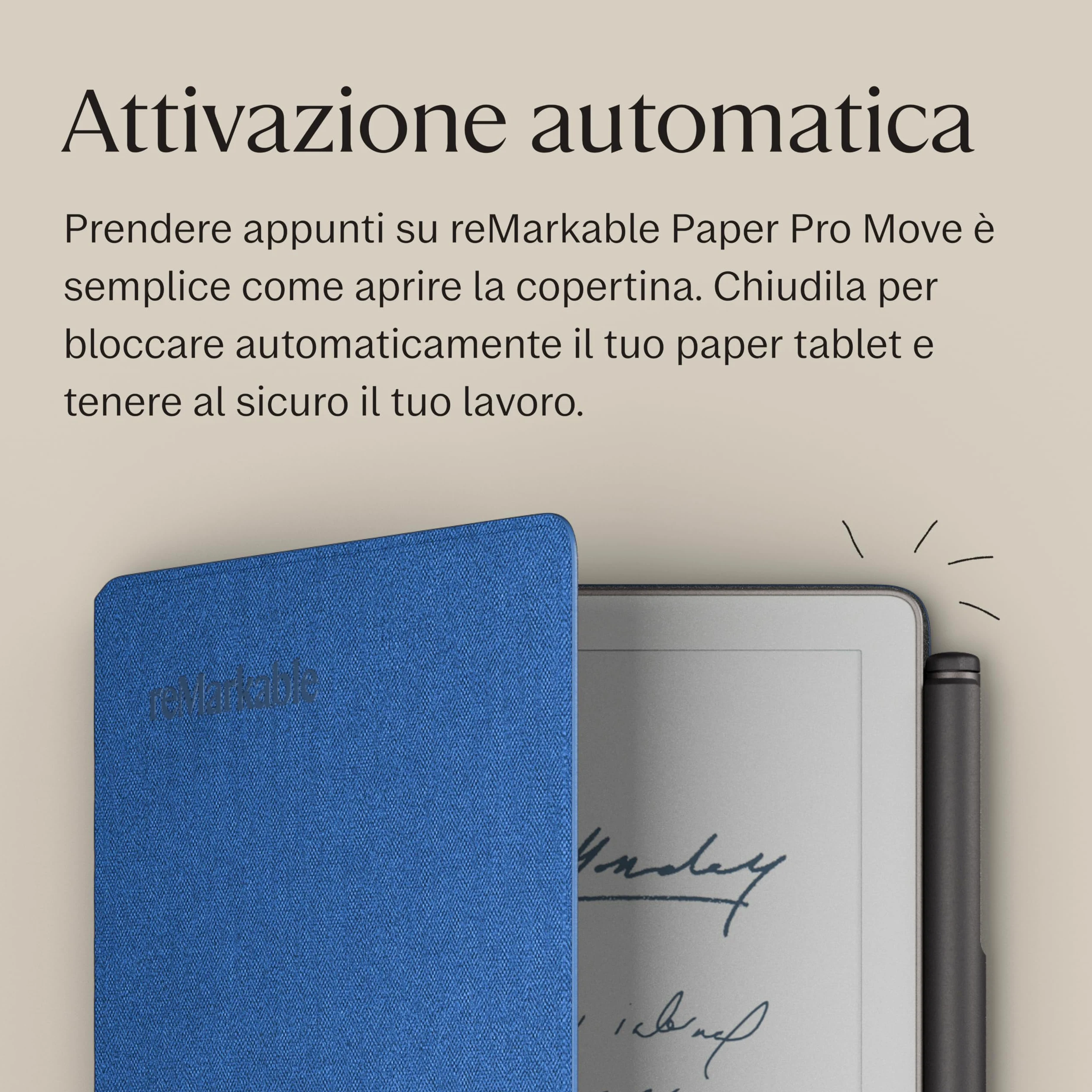 reMarkable Book Folio | Custodia polimero per Paper Pro Move | Cobalt