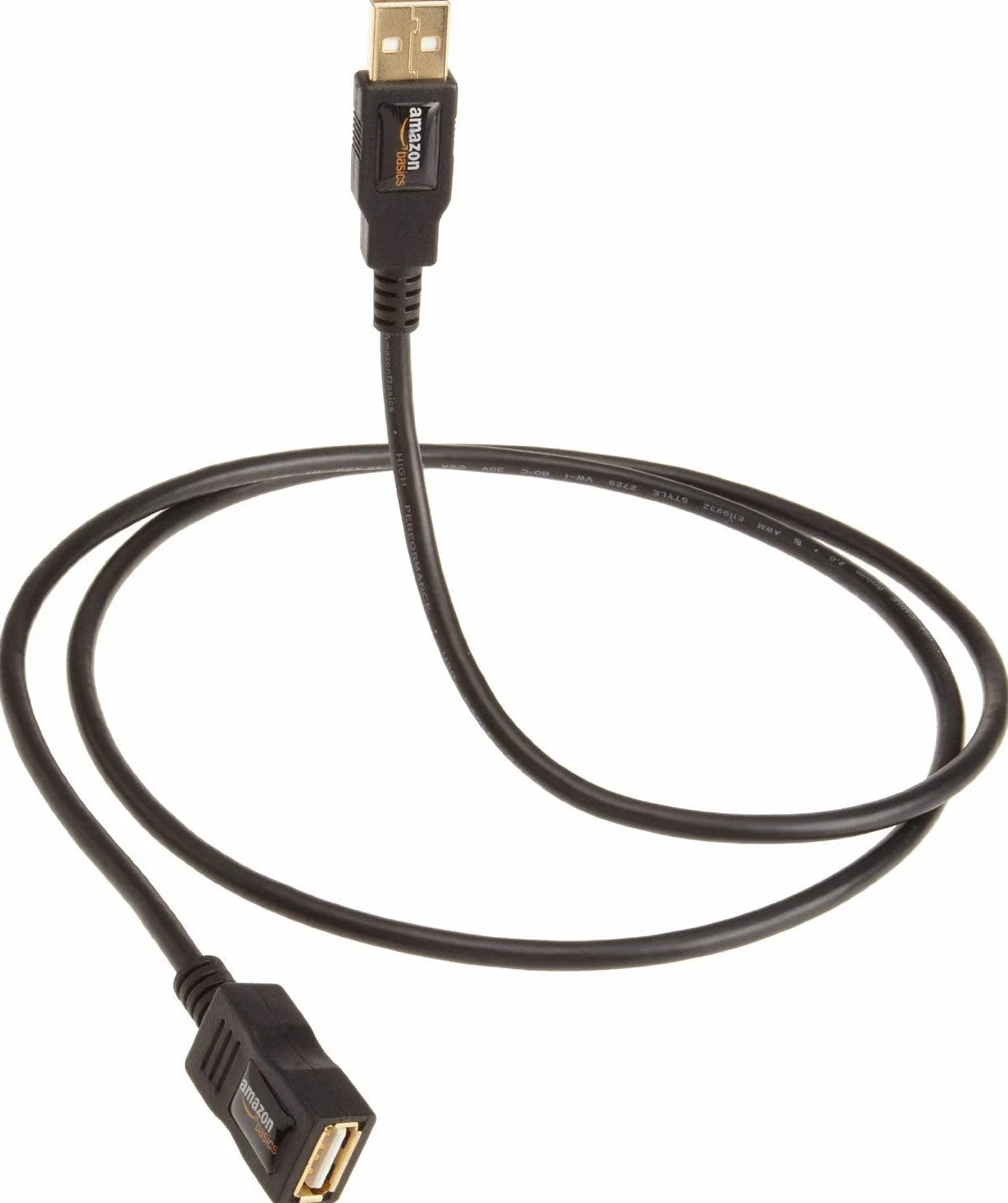 AmazonBasics Prolunga USB-A 2.0 maschio a femmina 3 m Nero