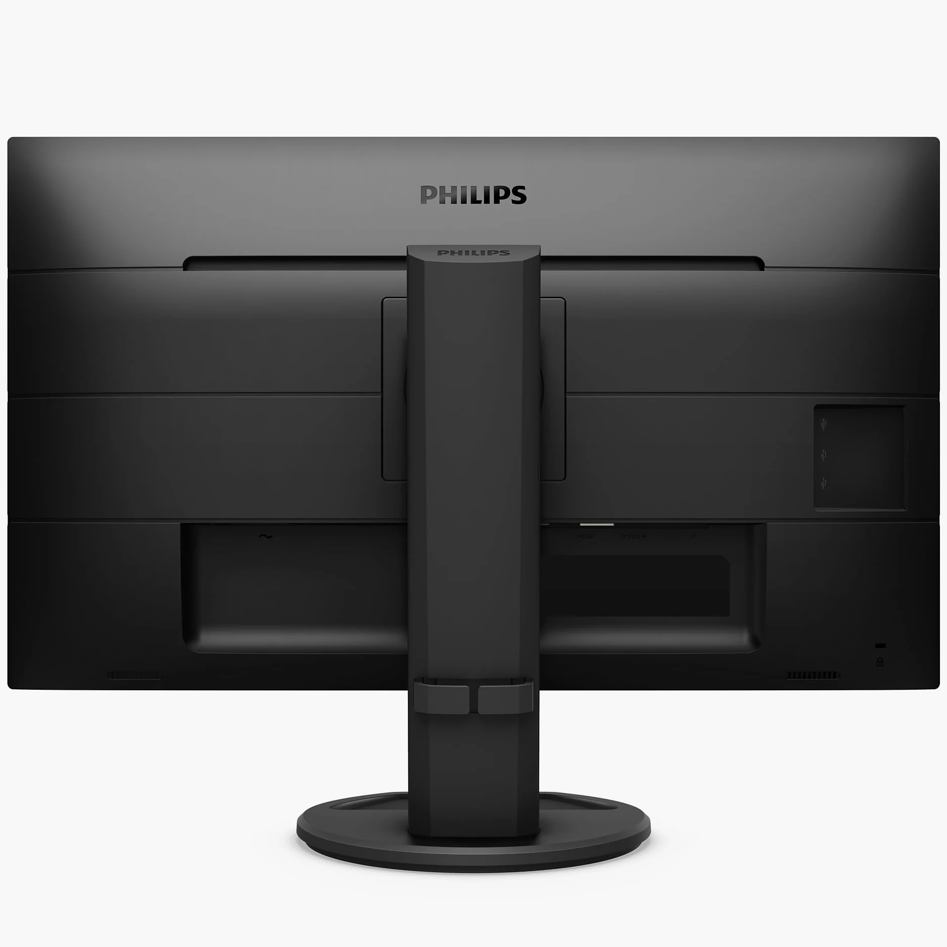 Philips 221B8LJEB Monitor, 22" LED, Full HD, HDMI, Display Port, DVI, VGA, Hub USB, 1ms, Regolabile in Altezza, Girevole, Pivot, Inclinabile, Casse Audio Integrate, Flicker Free, Vesa, Nero