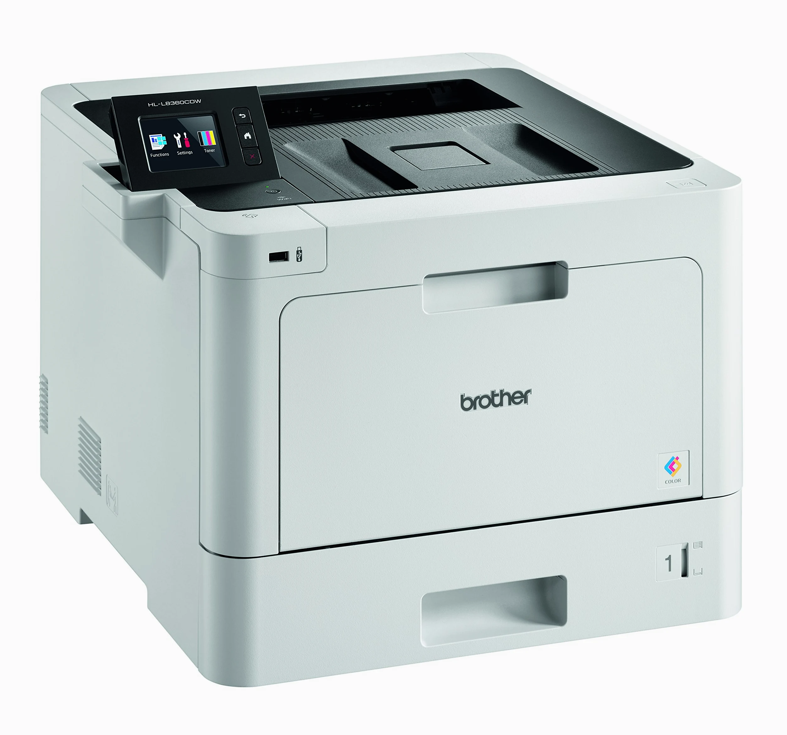 Brother HLL8360CDW | Stampante Laser a Colori | 31 ppm|Stampa Fronte/Retro | Touchscreen 6.8cm| WiFi, LAN, NFC e USB | Inbox toner da 3.000 pag (Nero) e 1.800 pag (colori CMY)