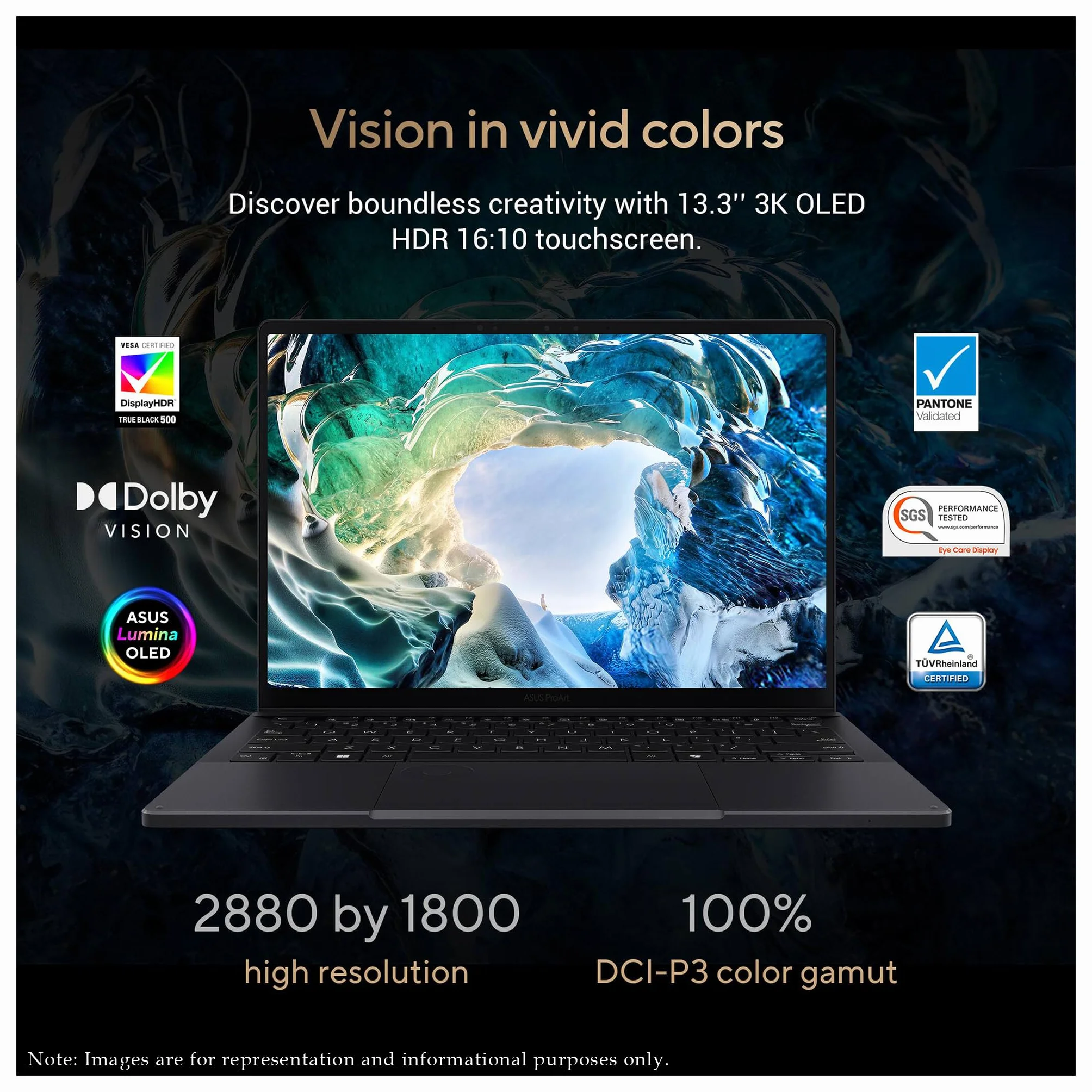ASUS ProArt PX13 Copilot+, AMD Ryzen AI 9 HX-370, 32 GB LPDDR5X RAM, SSD PCIe da 1 TB, touchscreen OLED da 13,3" 3K (2880 x 1800), Nvidia G-Force RTX 4050, tastiera retroilluminata, W11 Home, Nano