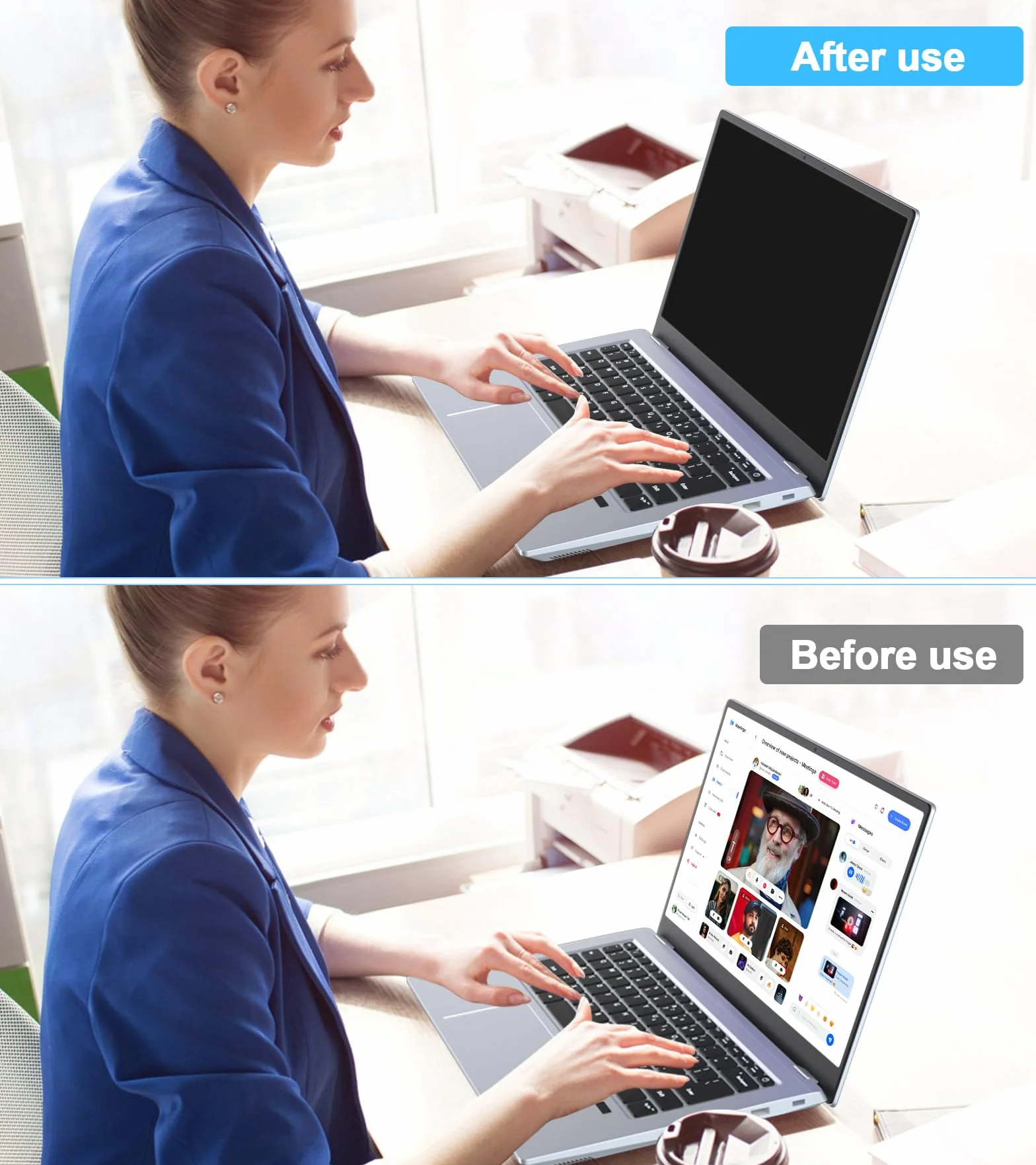 STARY Protezione Privacy Laptop 14 Pollici 16:9, Laptop Filtro Privacy Schermo Compatibile con HP/dell/Acer/Lenovo/Thinkpad/Samsung/ASUS, Rimovibile Antiriflesso Pellicola Protettiva Schermo per 14"