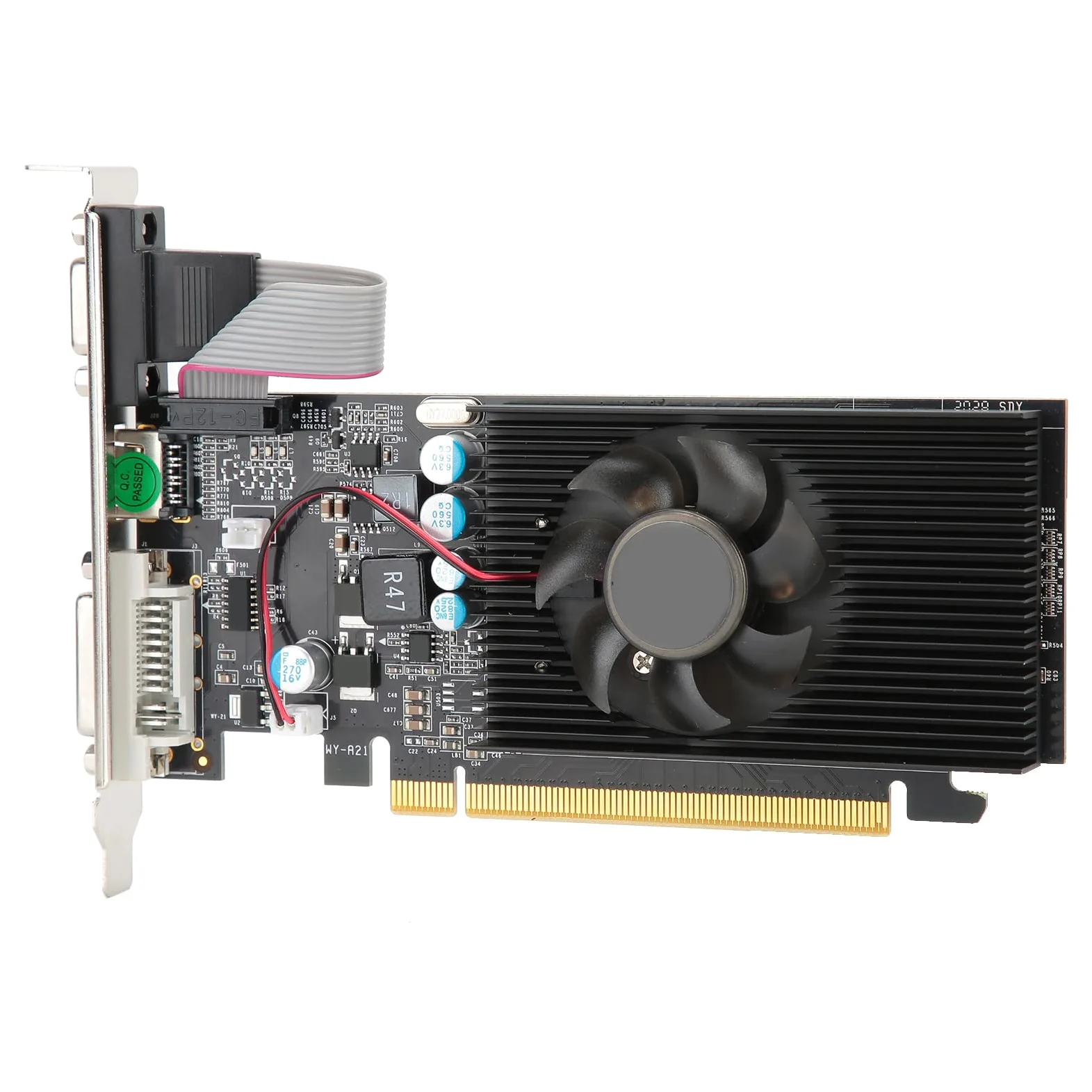 VBESTLIFE Scheda Grafica GT210 1G, DDR2, 64 Bit, PCI Express 2.0, 532 MHz, Scheda Video per PC Desktop Che Supporta API 3D DirectX 10