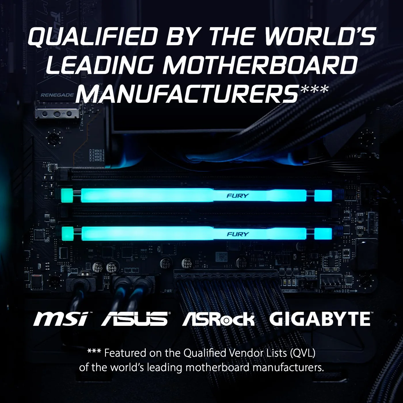 Kingston FURY Beast Nero RGB 16GB 6400MT/s DDR5 CL32 DIMM Memoria Gaming per Computer Fissi Modulo Singolo AMD EXPO/ Intel XMP - KF564C32BBEA-16