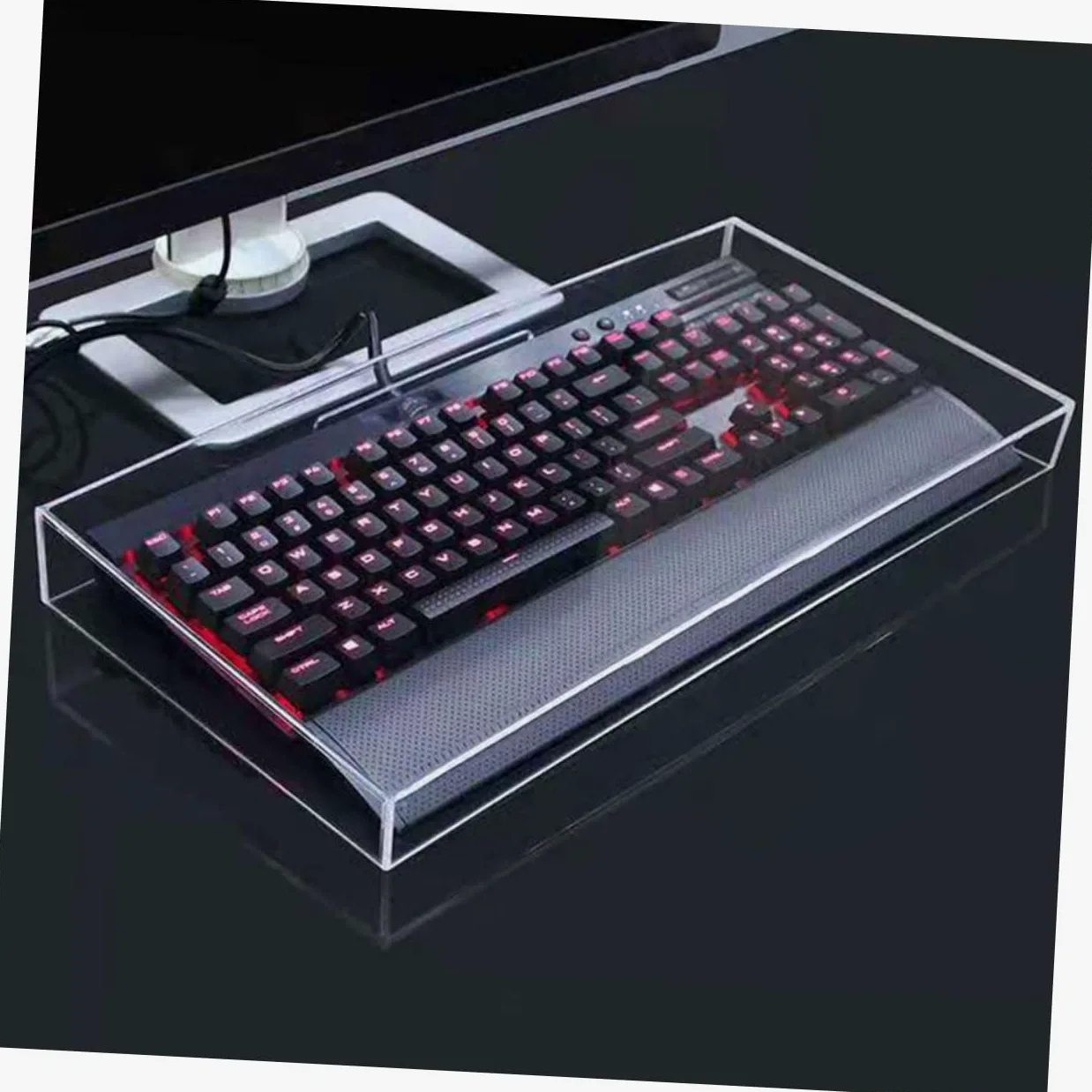 Copertura Per Tastiera in Acrilico Rimovibile Trasparente, Protezione Anti-polvere Resistente Ai Graffi Per Tastiere Desktop Modello K70, Accessorio Pratico Per Uso Domestico e Ufficio