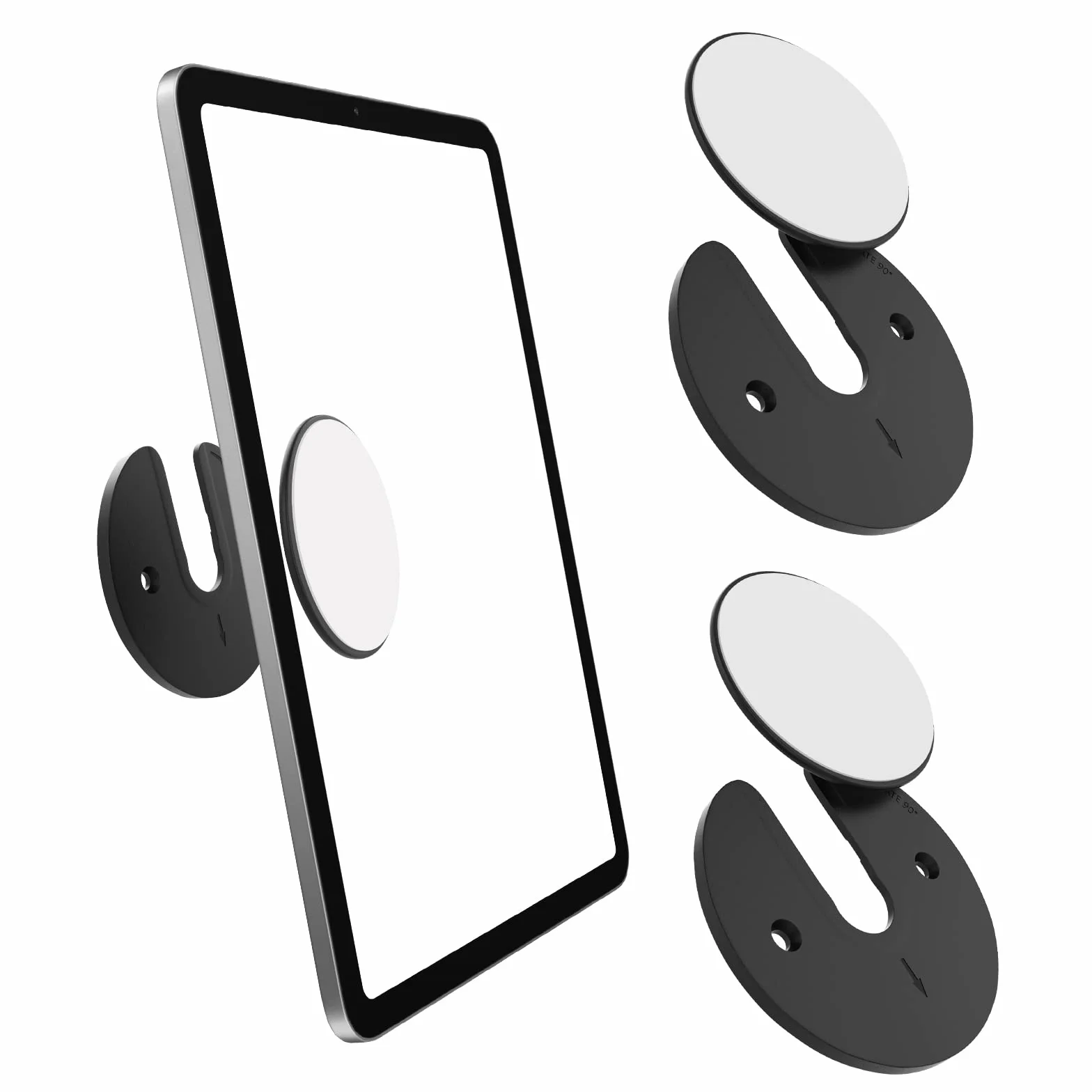 MoKo 2 Pezzi Supporto da Parete per Tablet Regolabile 90° Nero