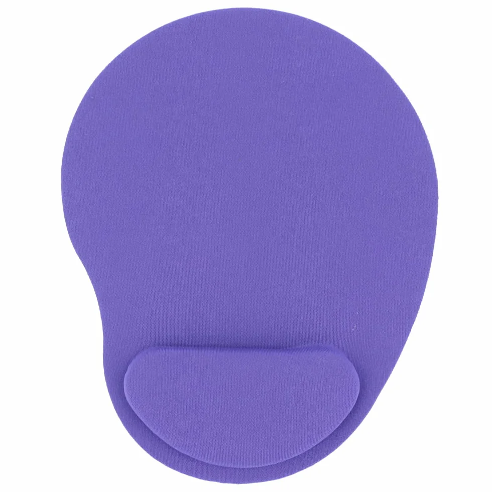 REY Tappetino per Mouse con poggiapolsi in Gel, Comodo, Computer ergonomico, Lilla