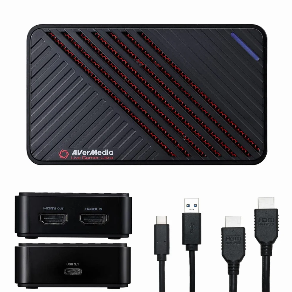AVerMedia Live Gamer Ultra - Scheda di Acquisizione USB 3.1 per Streaming Videogiochi e Creazione Contenuti, Supporto VRR, HDR 2160p60, Pass-Through HDMI - GC553