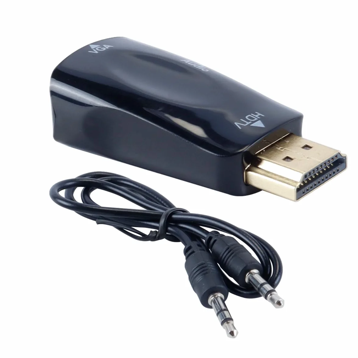 Adattatore Da HDMI a Jack 3,5, Convertitore Da HDMI Femmina a VGA Femmina HD 1080P Con Cavo Jack Audio Da 3,5 Mm