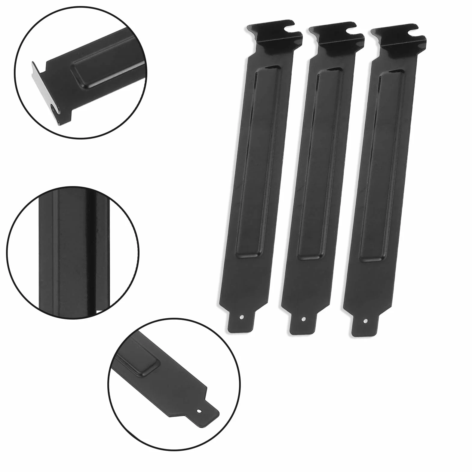 Copri Slot PCI, Confezione da 10 Copri Slot PCI, Piastra di Copertura del Filtro Antipolvere in Acciaio Duro Perforato, Con Viti, Nero