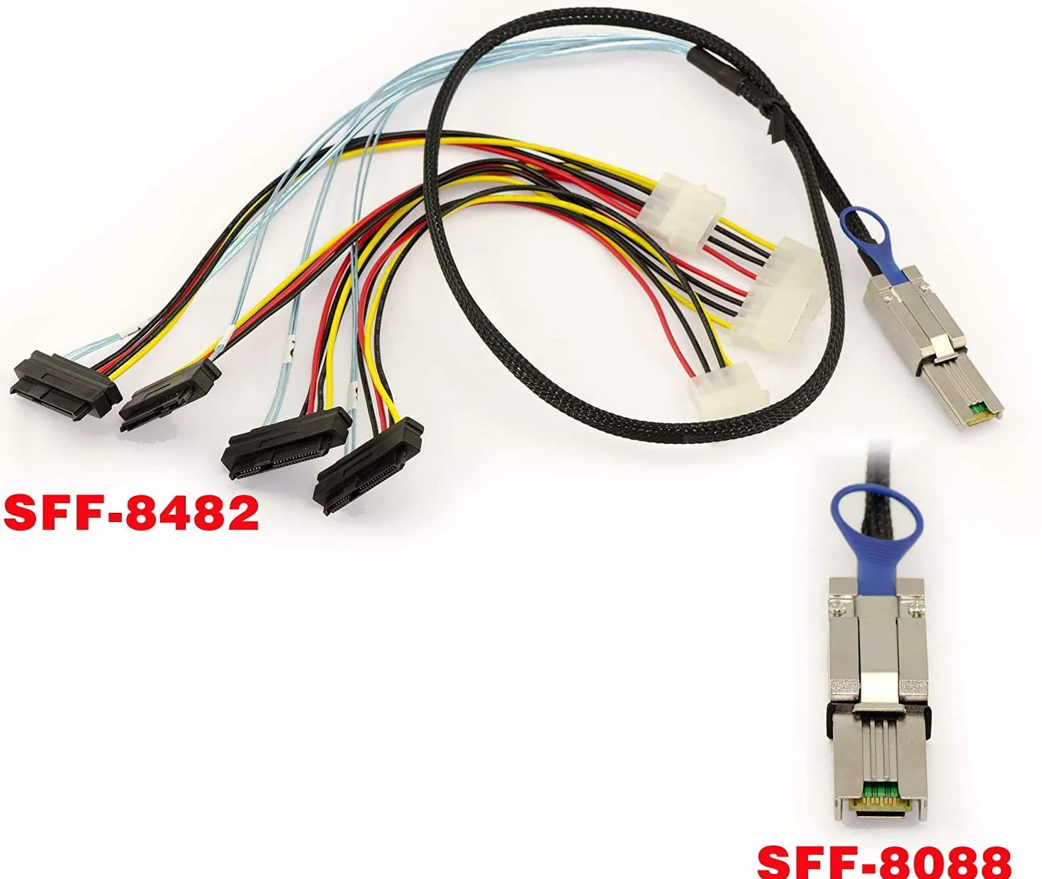 Cavo SAS MiniSAS SFF-8088 a SFF-8482 1M esterno 26 pin SFF8088 interno 29 pin SFF8482