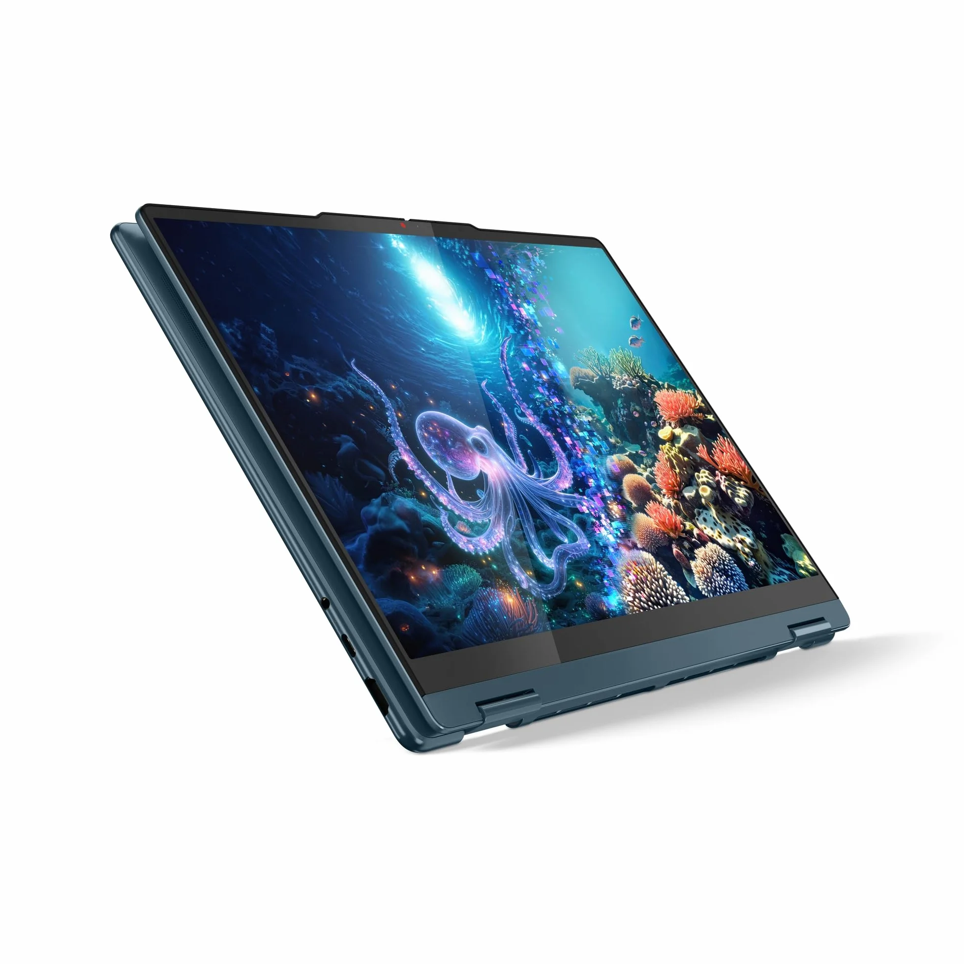 Lenovo Laptop Yoga 7 2 in 1 | Copilot+ PC | Display OLED WUXGA da 14" | AMD Ryzen AI 5 | grafica AMD Radeon | RAM da 16 GB | SSD da 512 GB | Win11 | QWERTZ | Tidal Teal | incl. penna | 3 mesi Premium