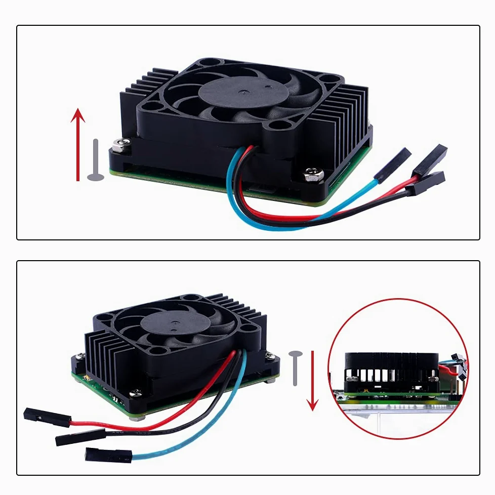 Raspberry Pi Compute Module 4 con CM4 dissipatore di calore PWM Fan, CM4 4GB RAM 0GB (Lite) Scheda singola 64-Bit Quad-Core Processore Bluetooth 5.0 Dual-Band WiFi (CM4104000)