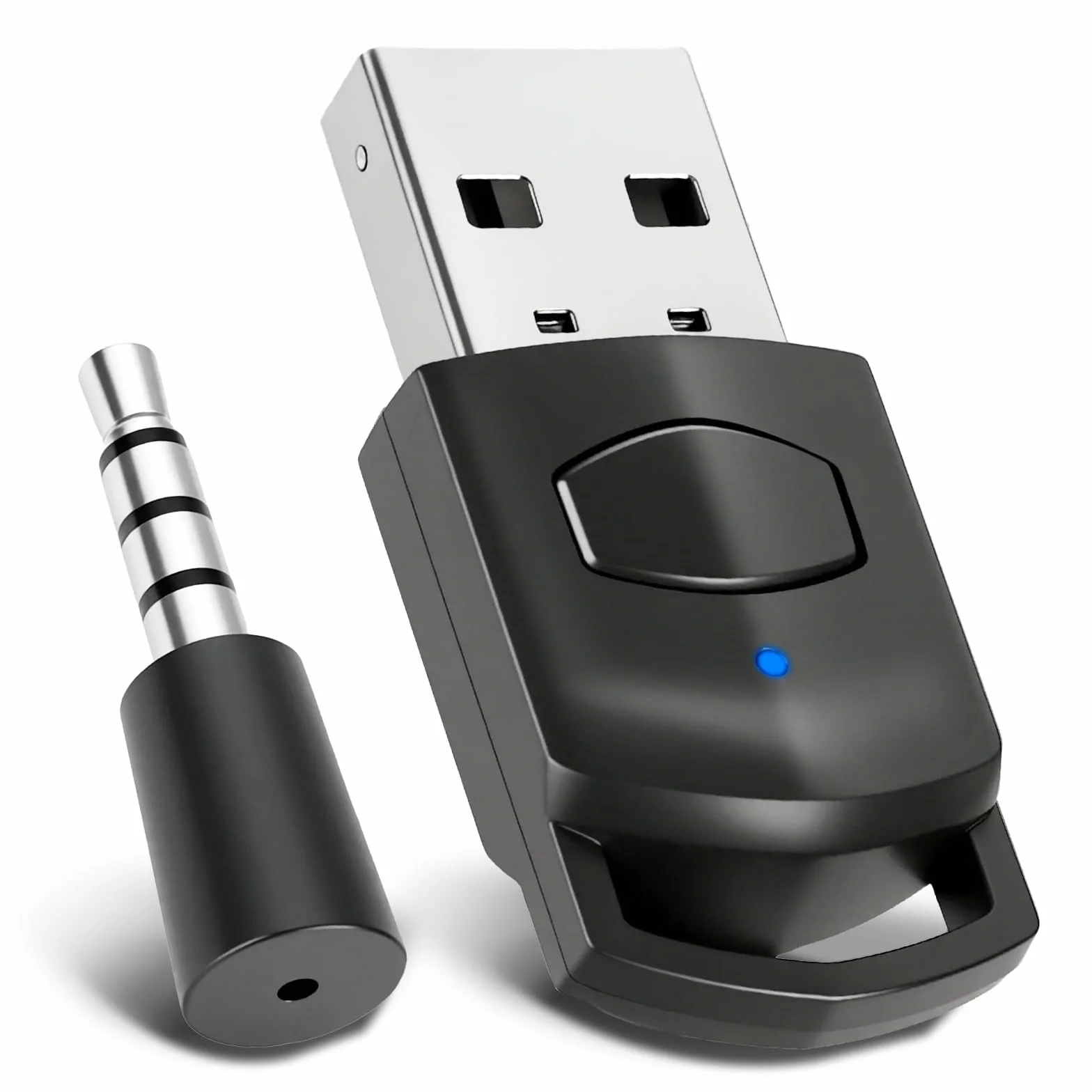 Adattatore audio Bluetooth USB per PS5/PS4/PC, USB Bluetooth 5.0, Chiavetta Bluetooth per PC con mini microfono, Plug & Play