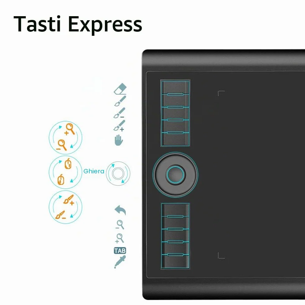 GAOMON M10K PRO 10 Pollici Tavoletta Grafica con Stilo AP32, Tavola Grafica per Disegno, Compatibile con Android/Windows/Mac, Adatta per l’Home Office e l’E-Learning