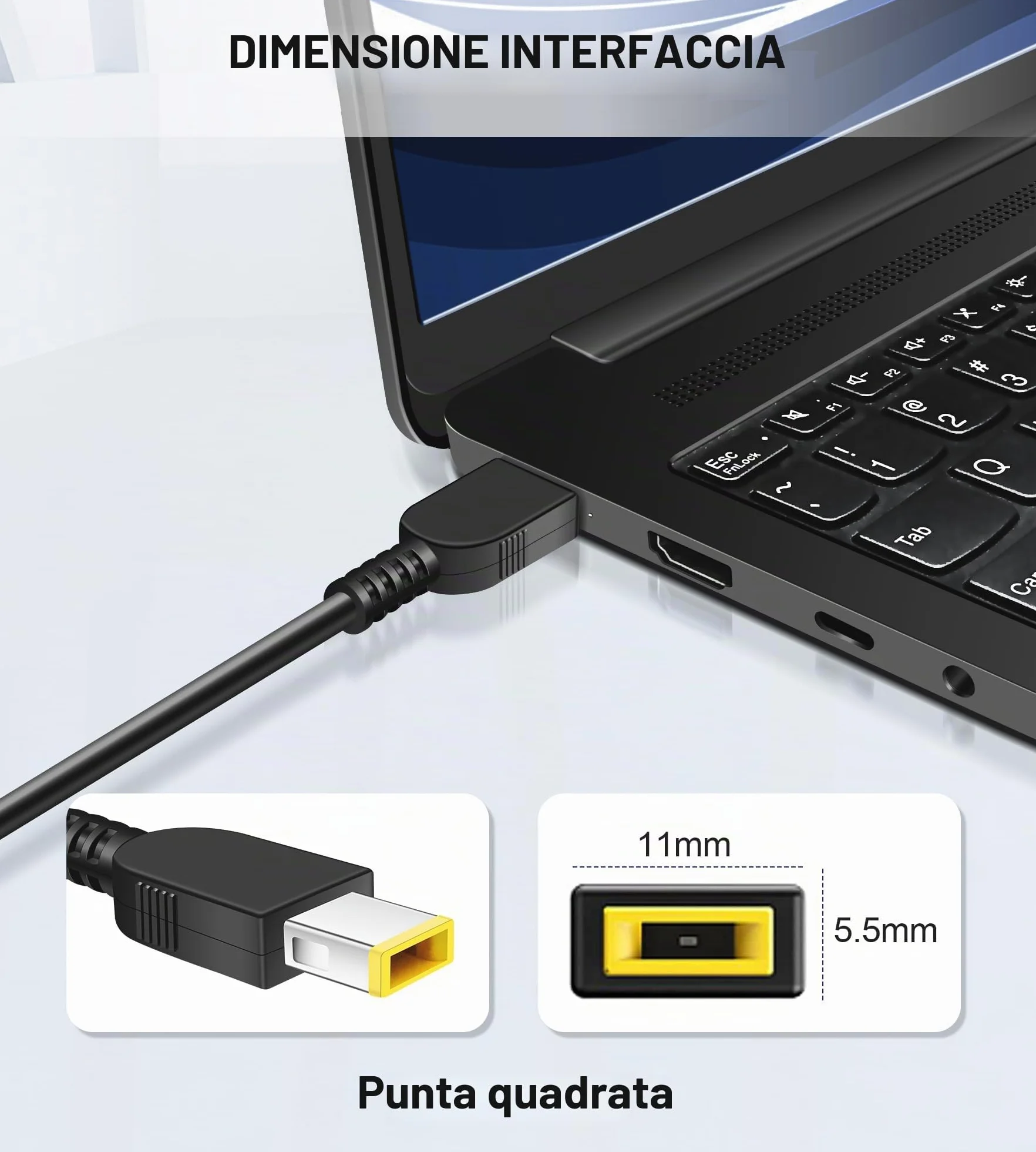 65W Caricatore per Lenovo G40 G50 70 80 Thinkpad T470 T470S T460 T460S T450 T440 T560 E540 E560 E570 L440 L450 IdeaPad Yoga 11S X240 X250 ADLX65NLC3A ADLX65NLC2A Alimentatore